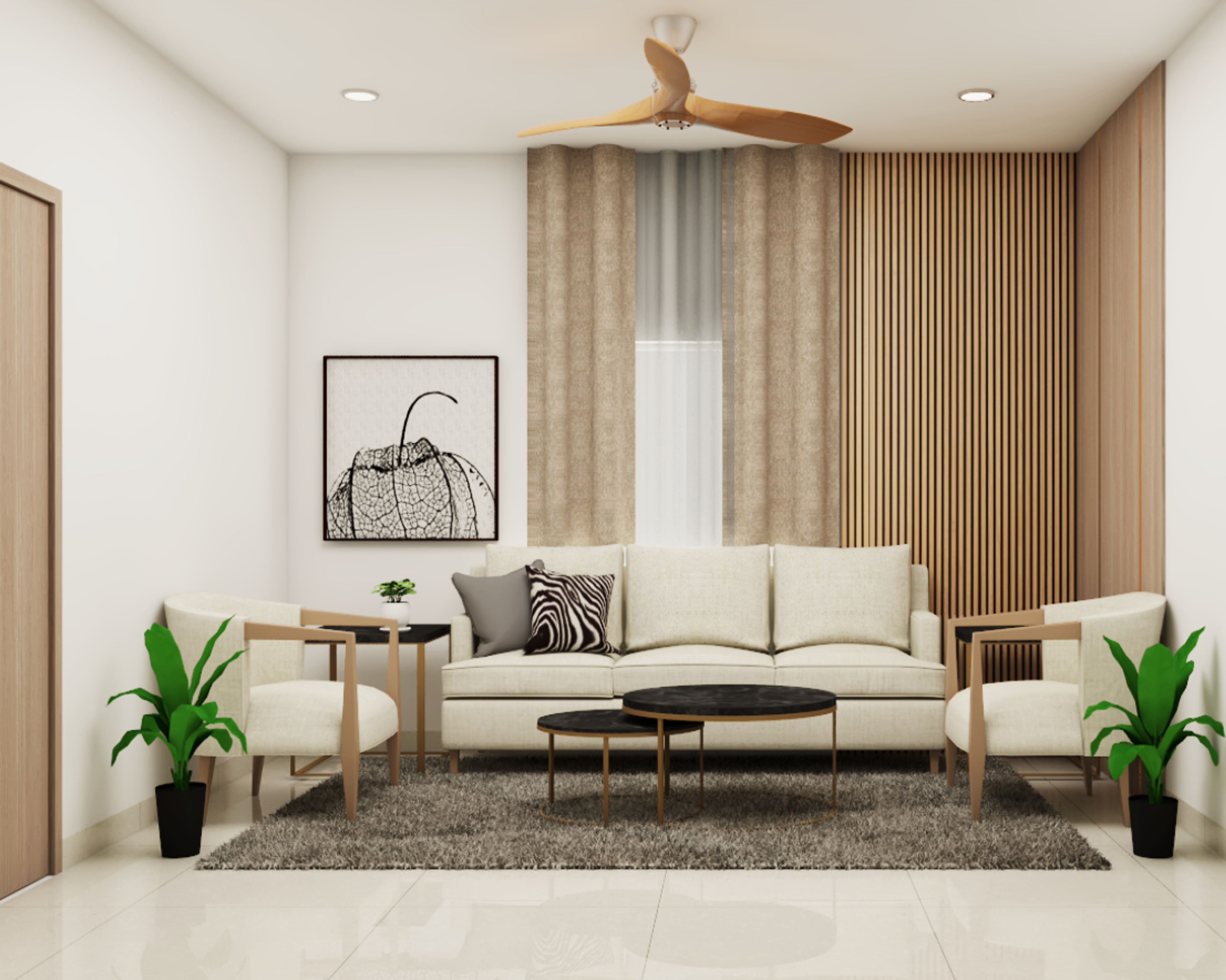 Scandinavian Living Room Design With Compact Interiors