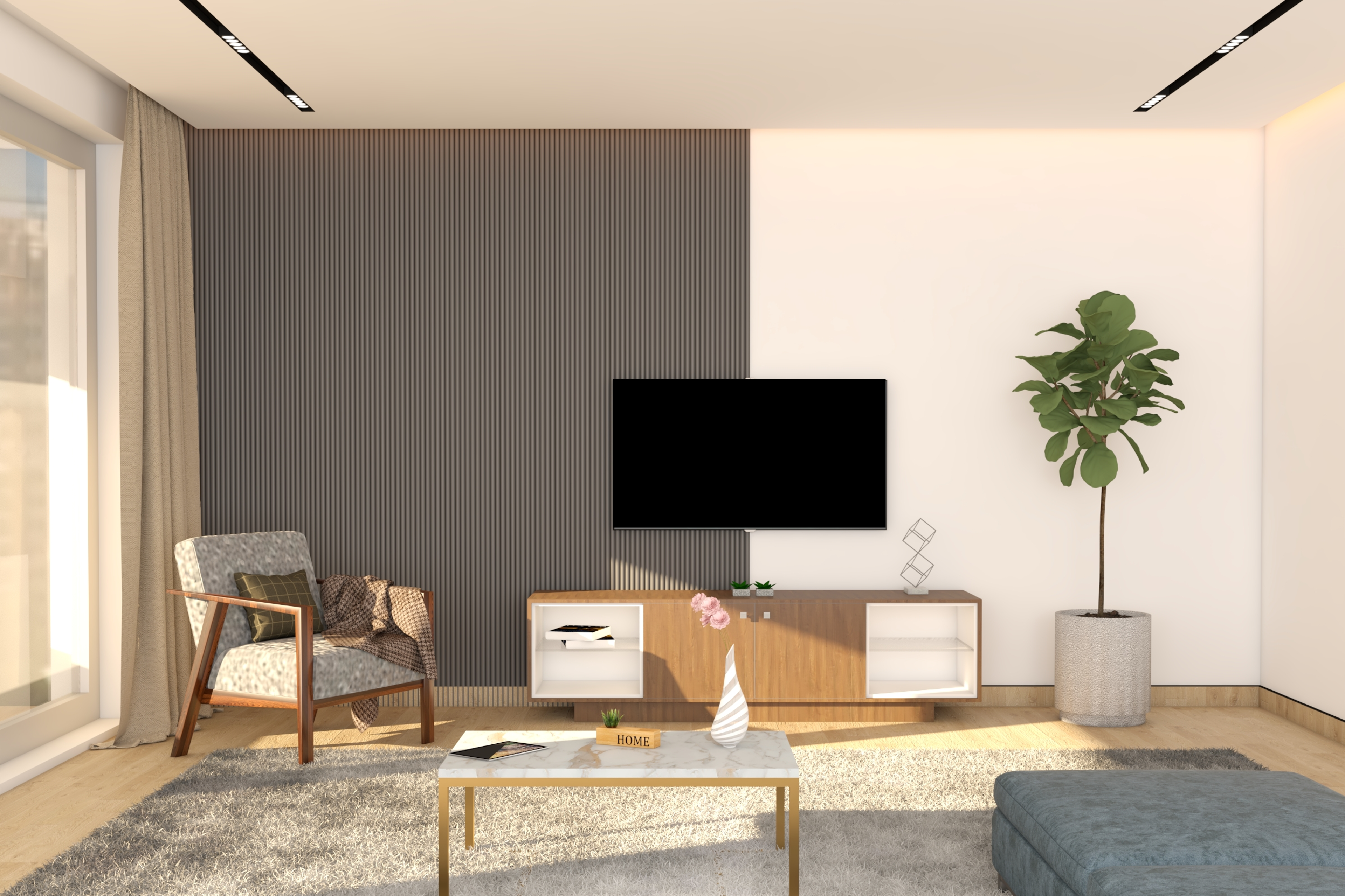 Classic TV Unit Design – Livspace