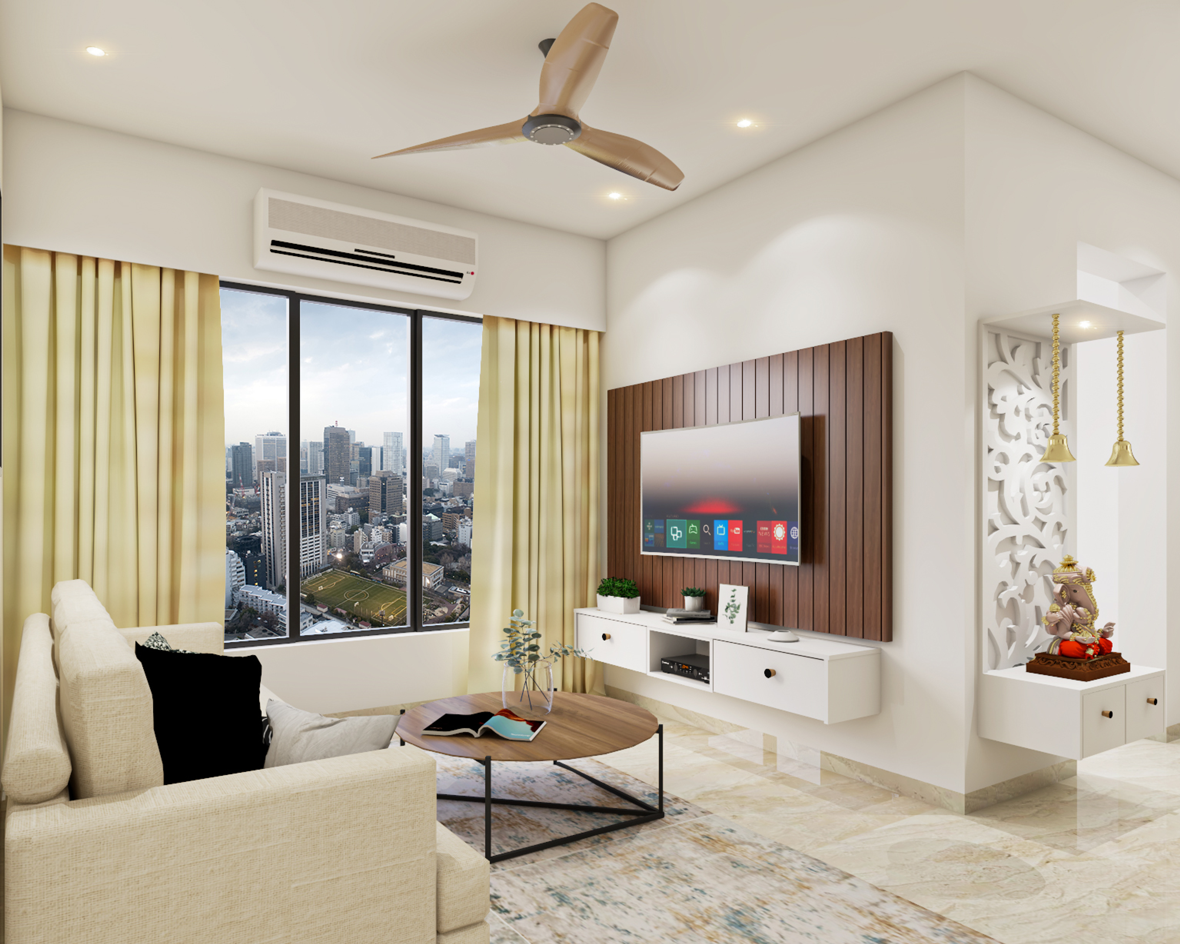 Contemporary Living Room - Livspace