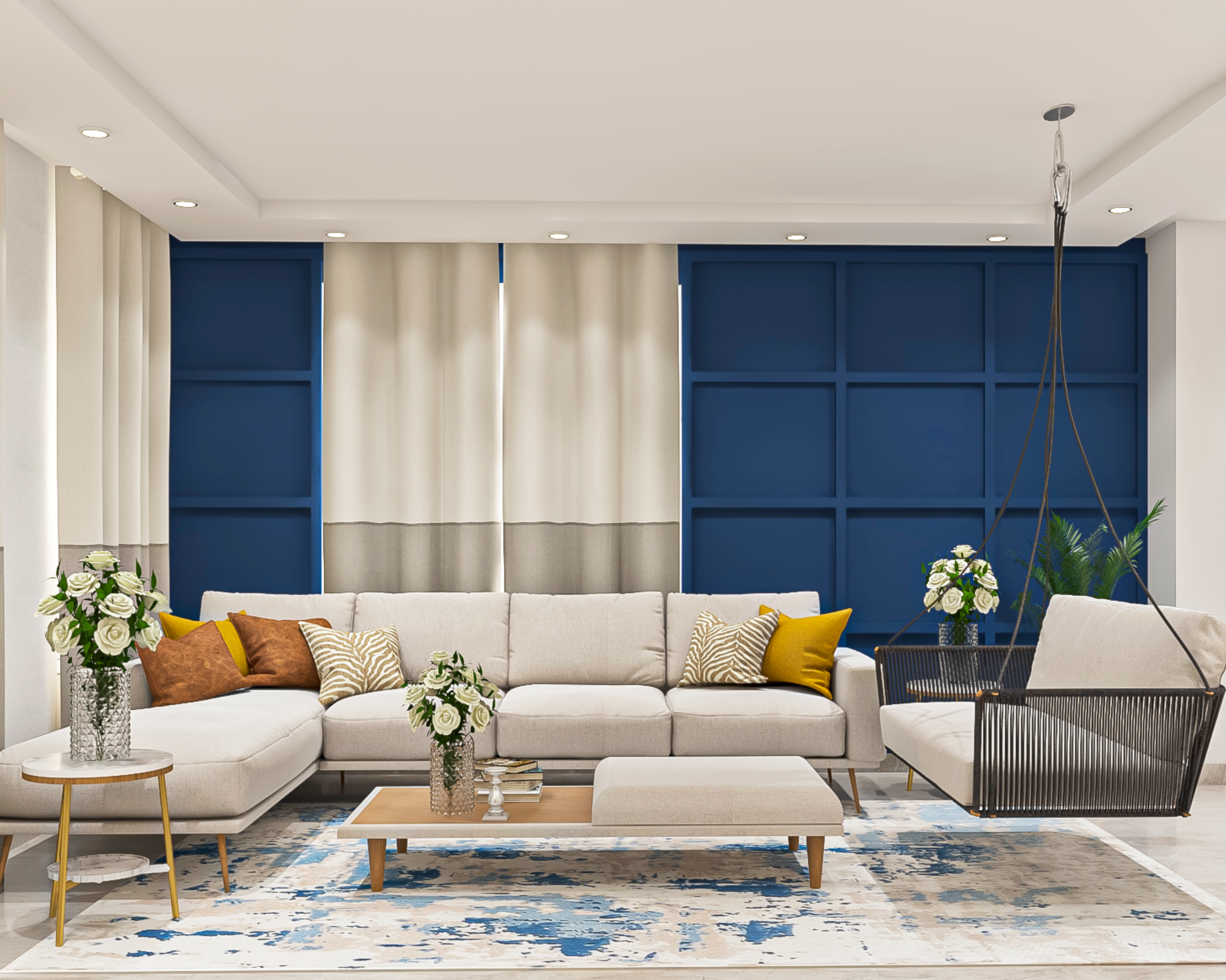 Modern Well-Lit Living Room Design