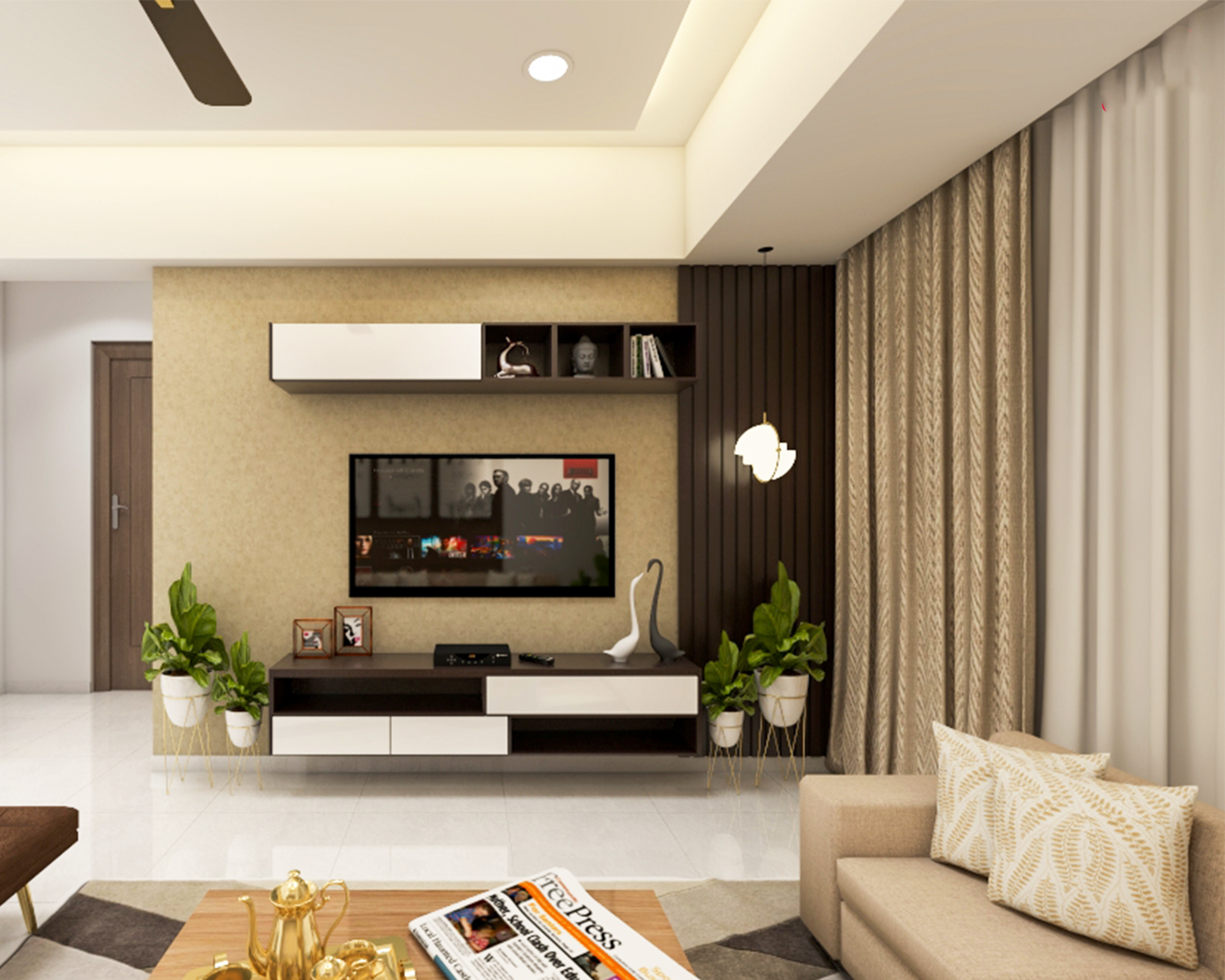 Contemporary Living Room - Livspace
