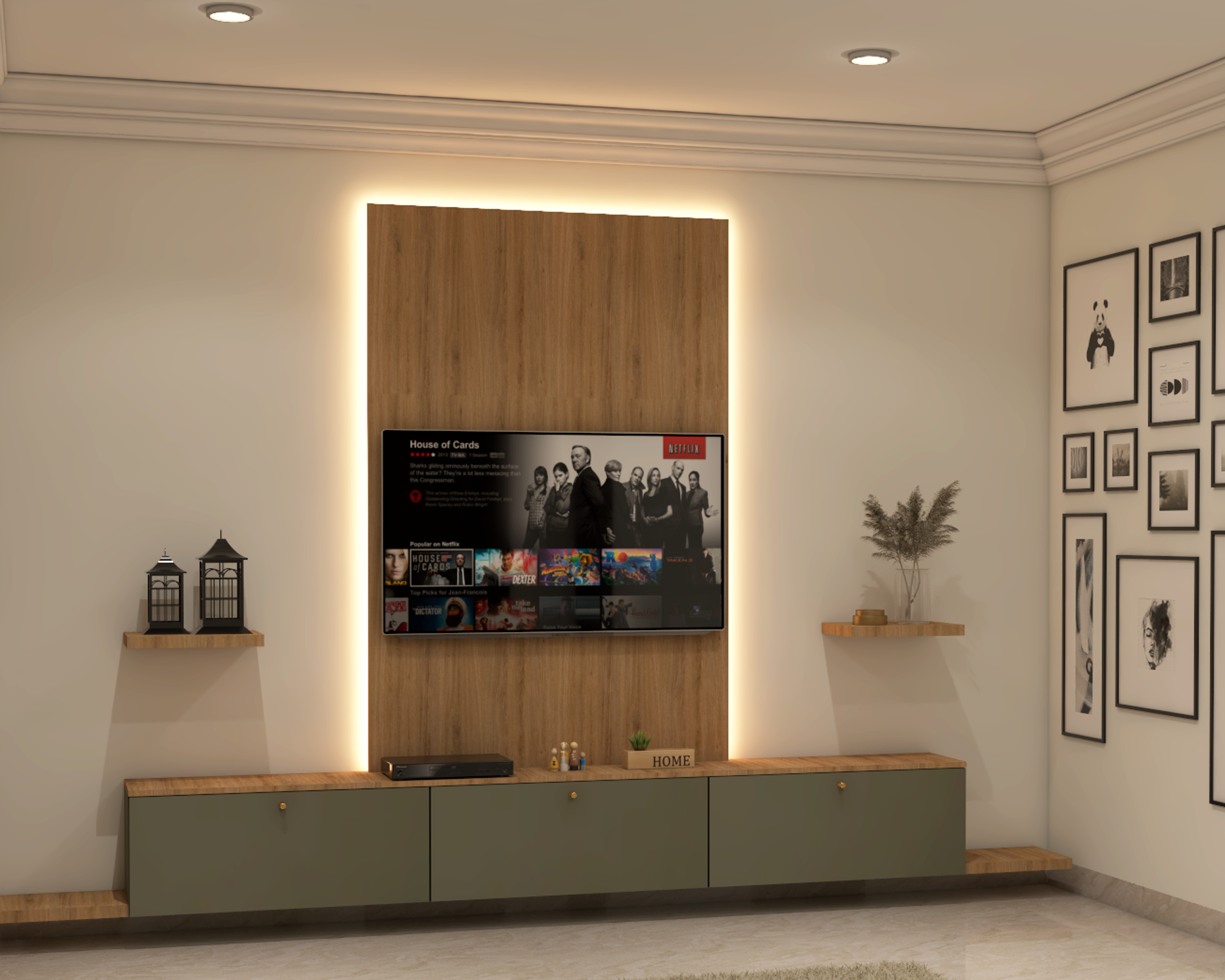 Compact Living Room Design - Livspace