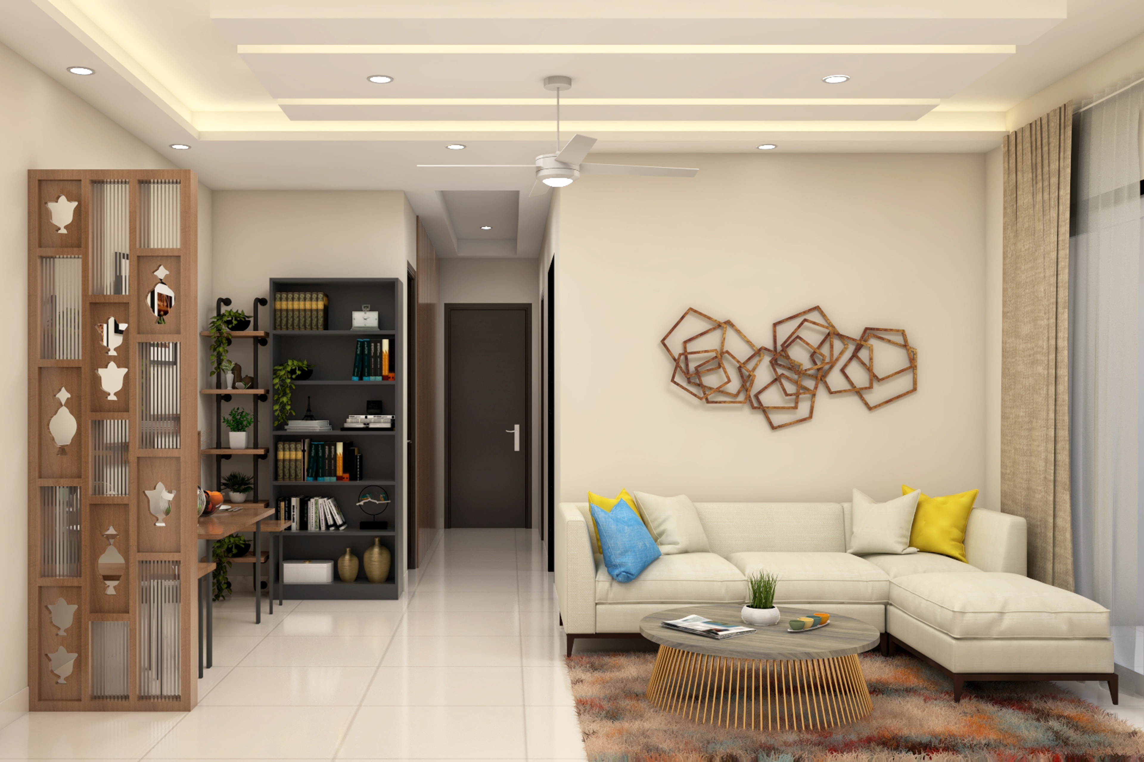 Modern Style Compact Living Room Design