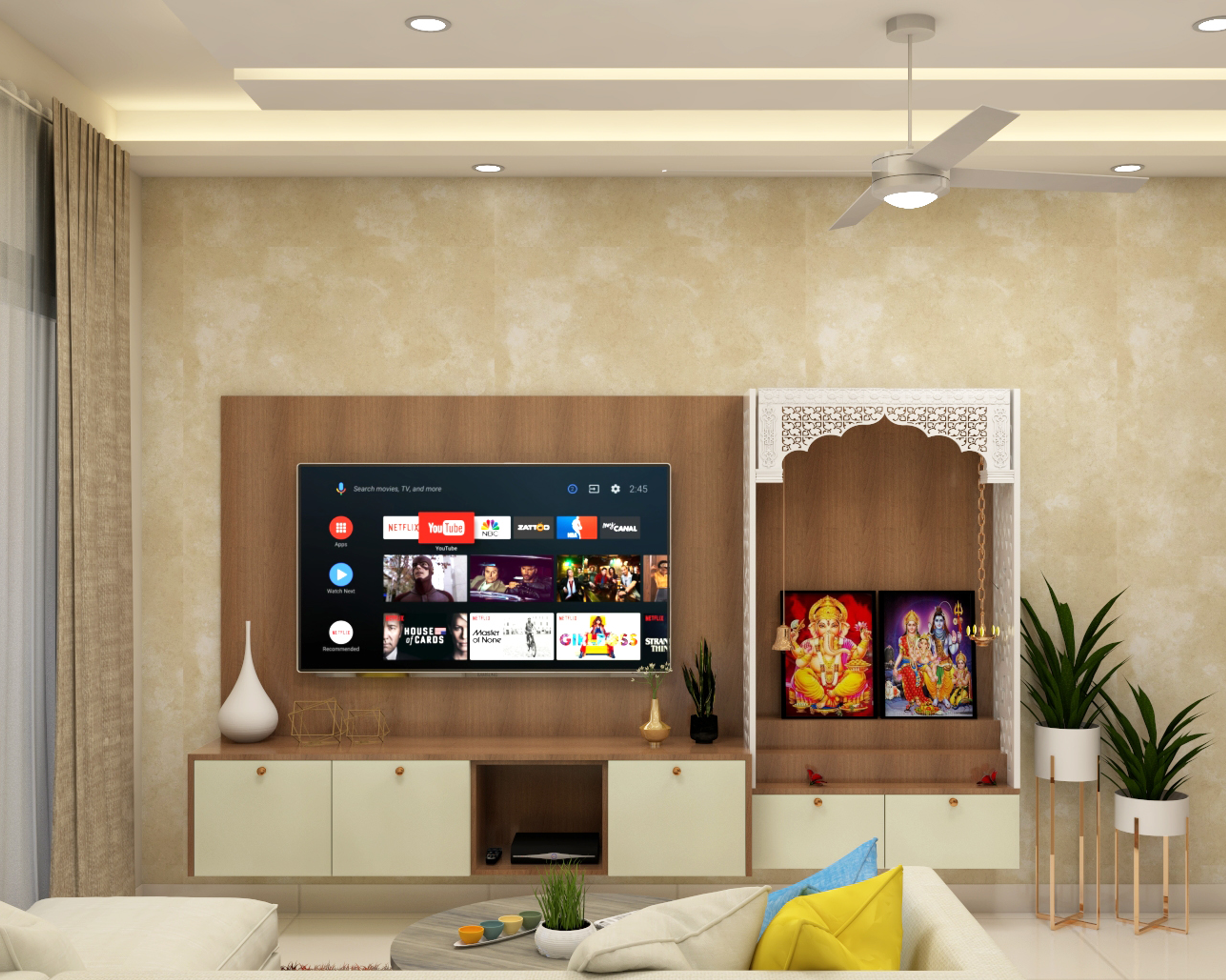 Modern Living Room - Livspace