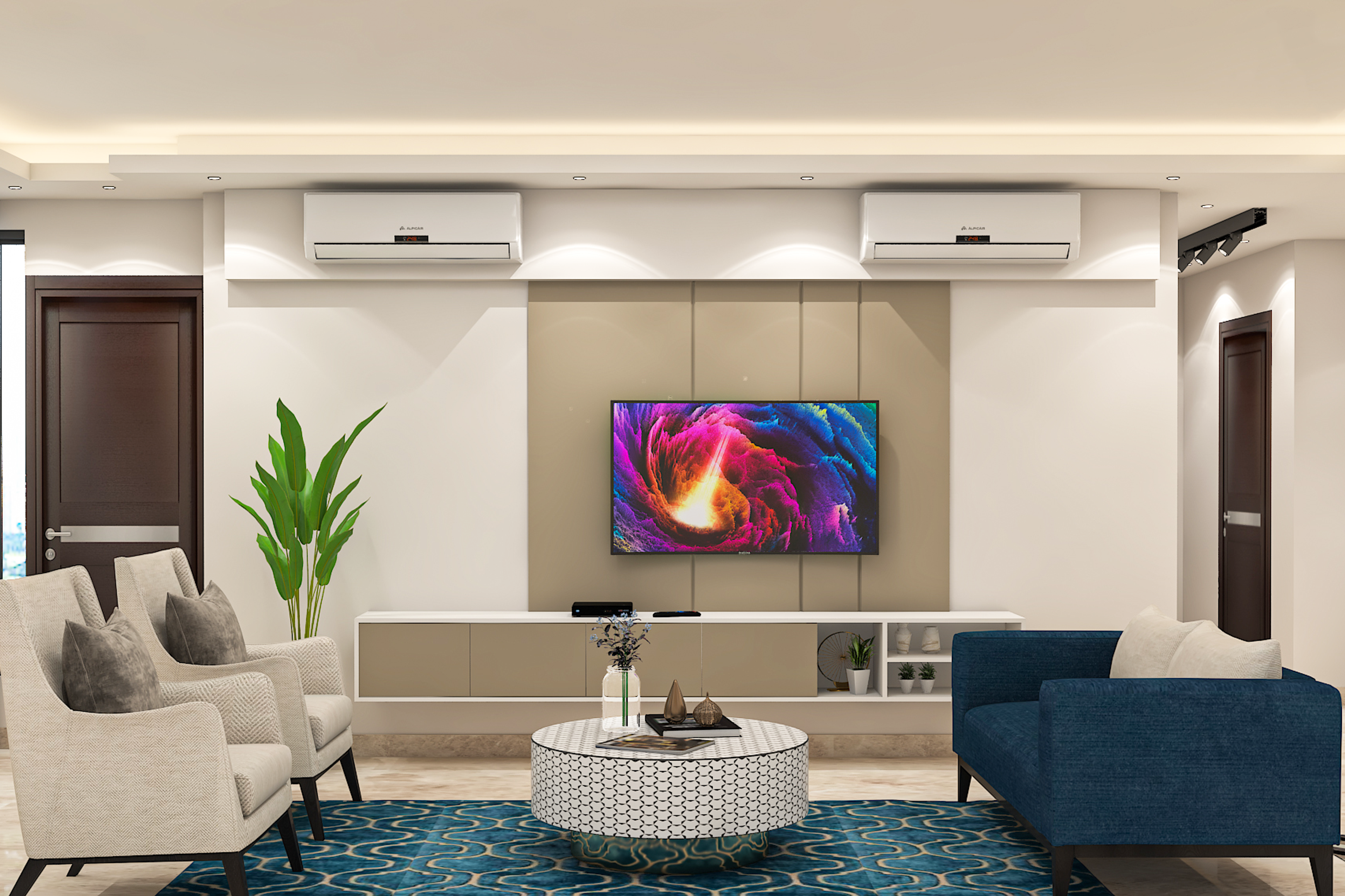 Contemporary Living Room - Livspace