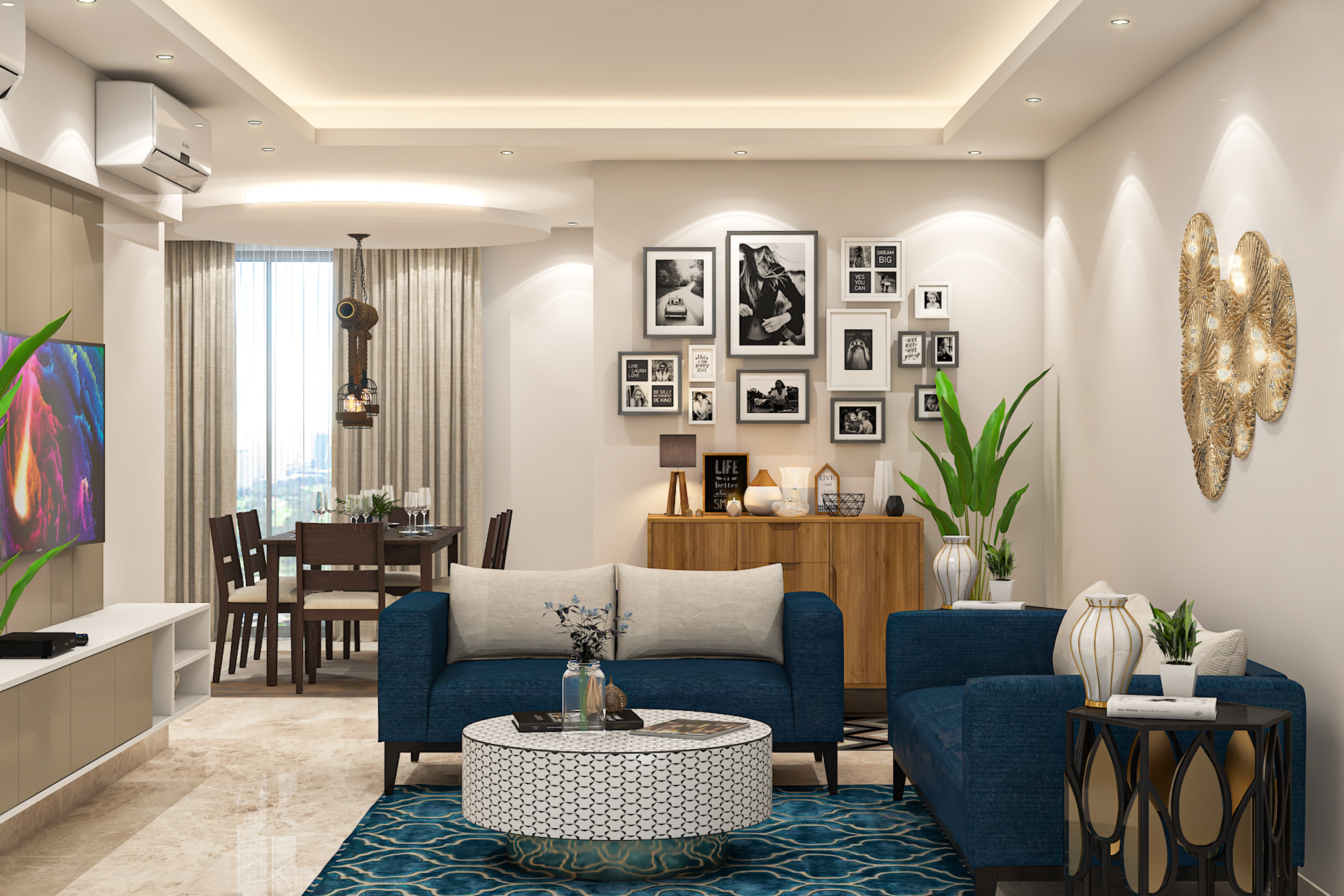 Contemporary Living Room - Livspace