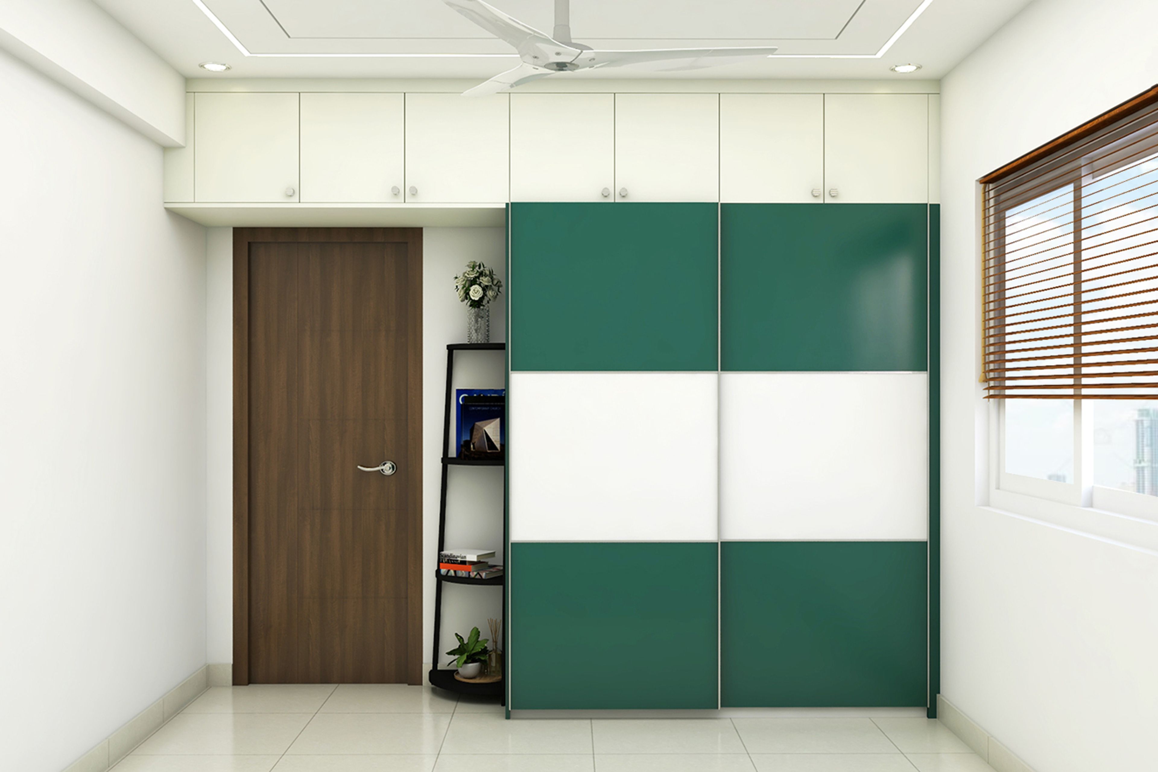 Contemporary Spacious Wardrobe Design With Dual Colour Tone