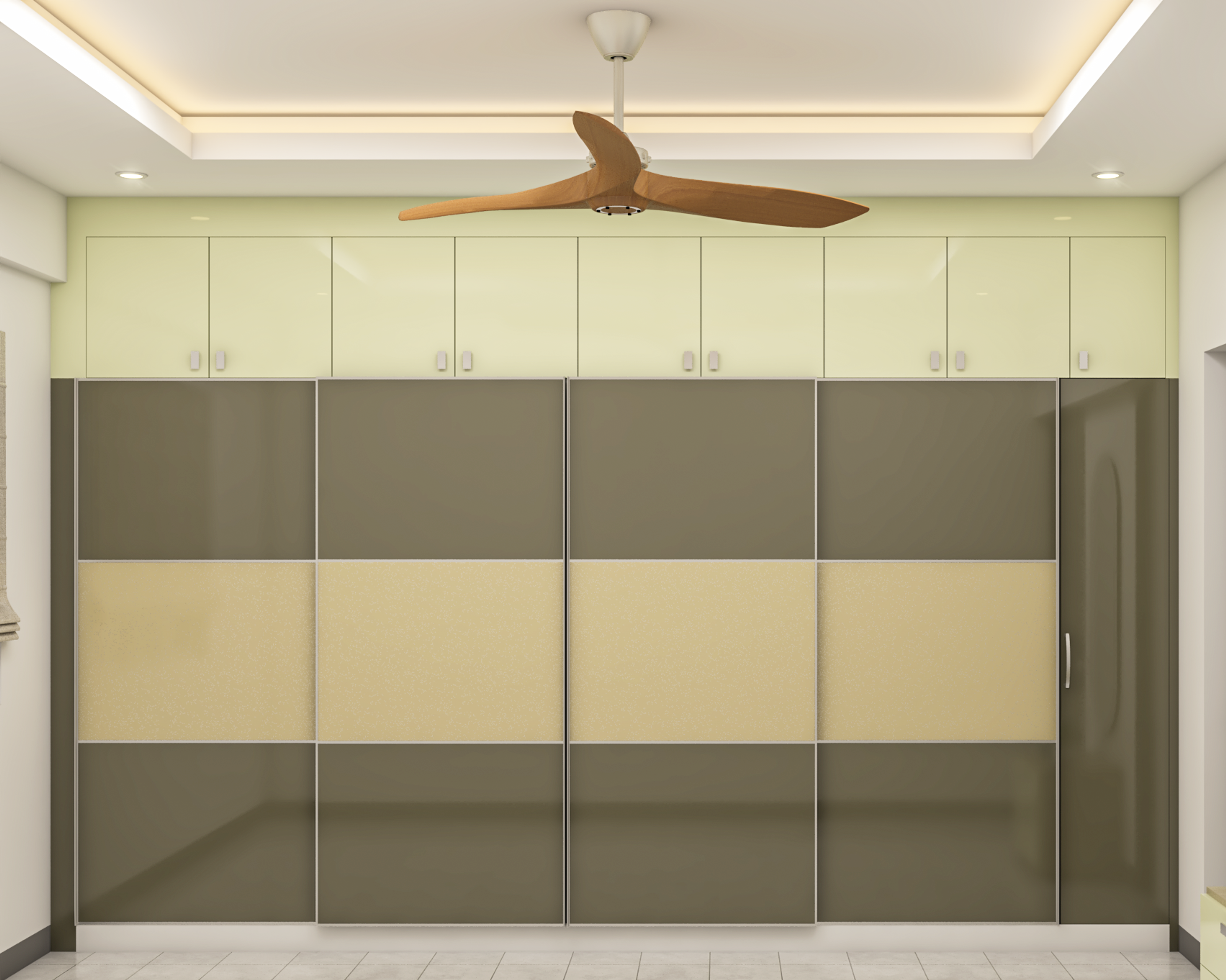 Contemporary Pastel Toned Spacious Wardrobe Design