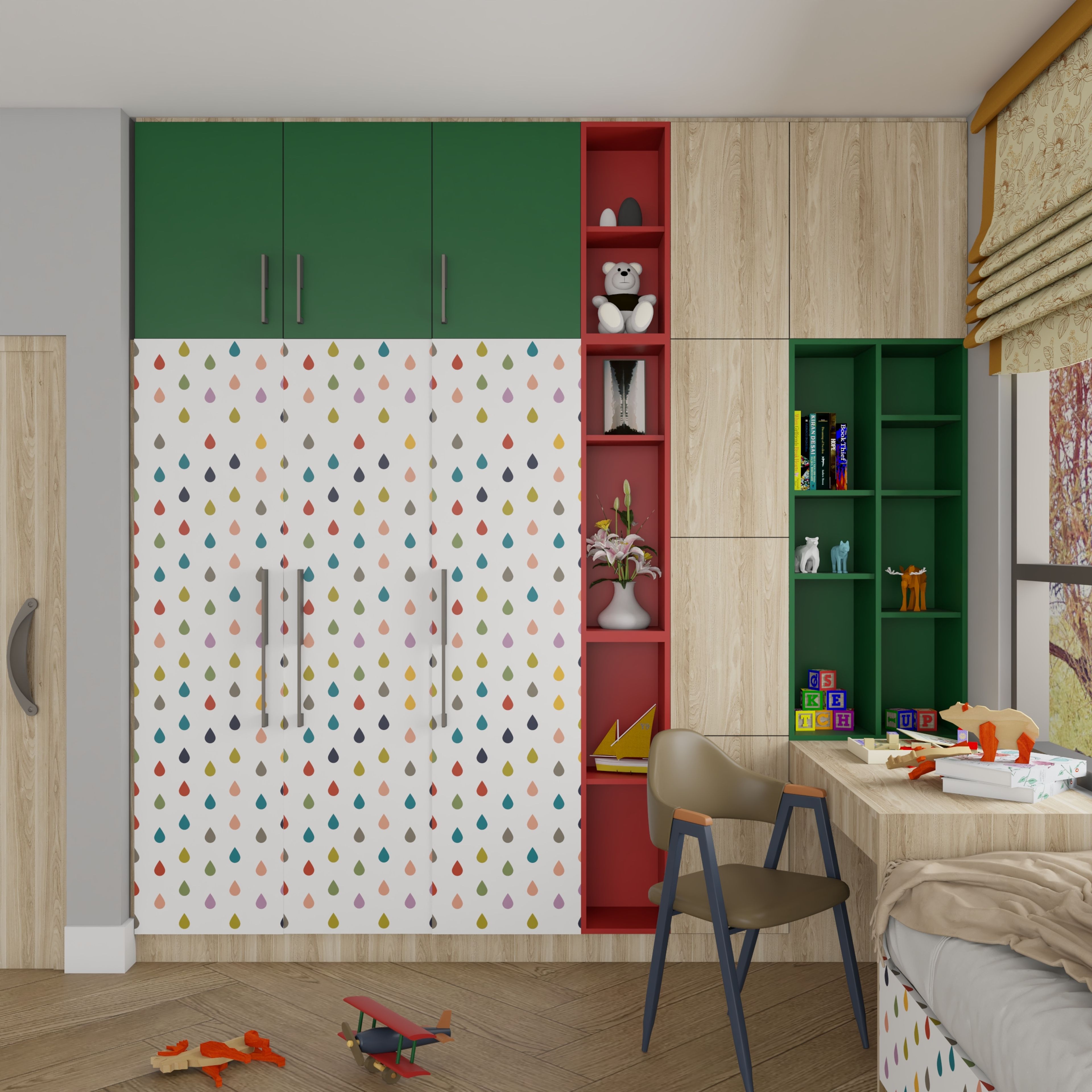 Eclectic Style Wardrobe- Livspace