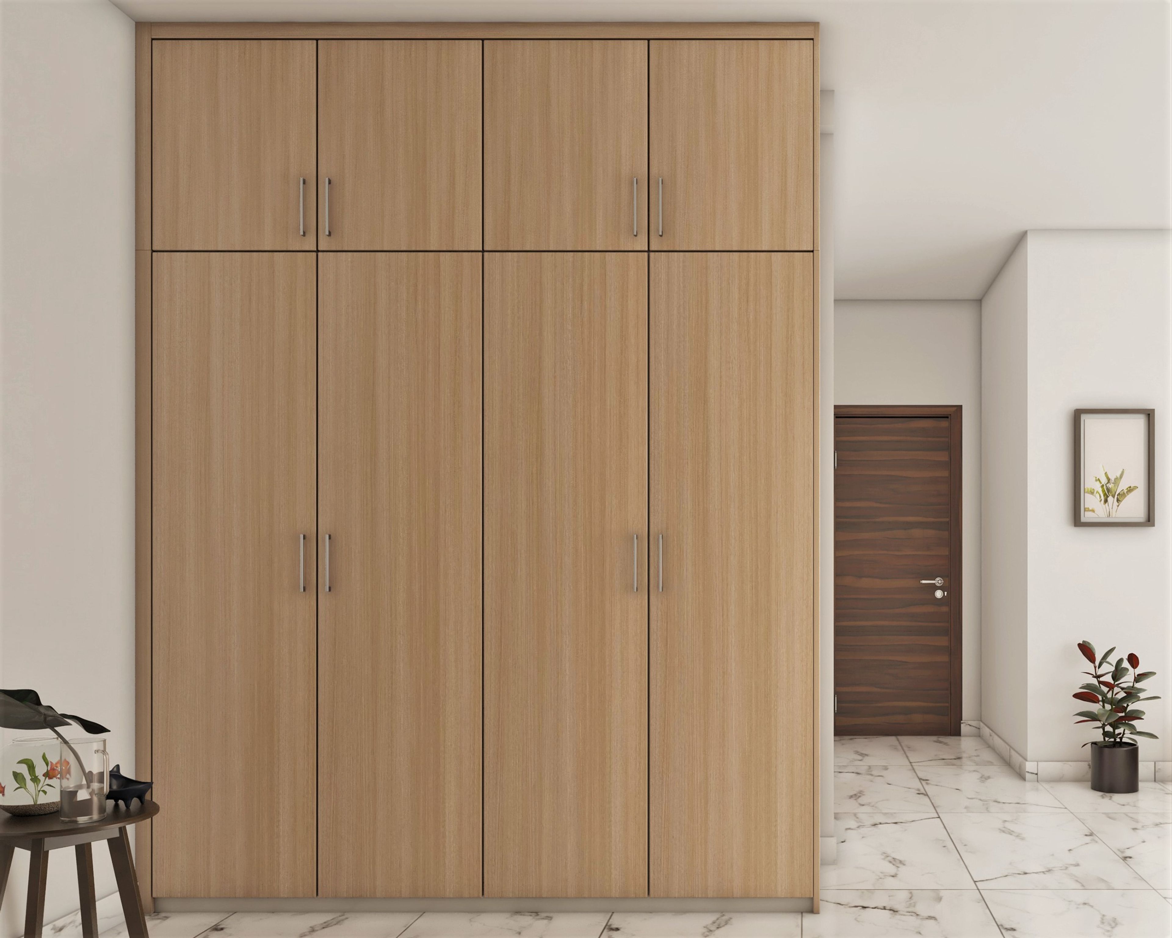 Modern Wooden Wardrobe - Livspace
