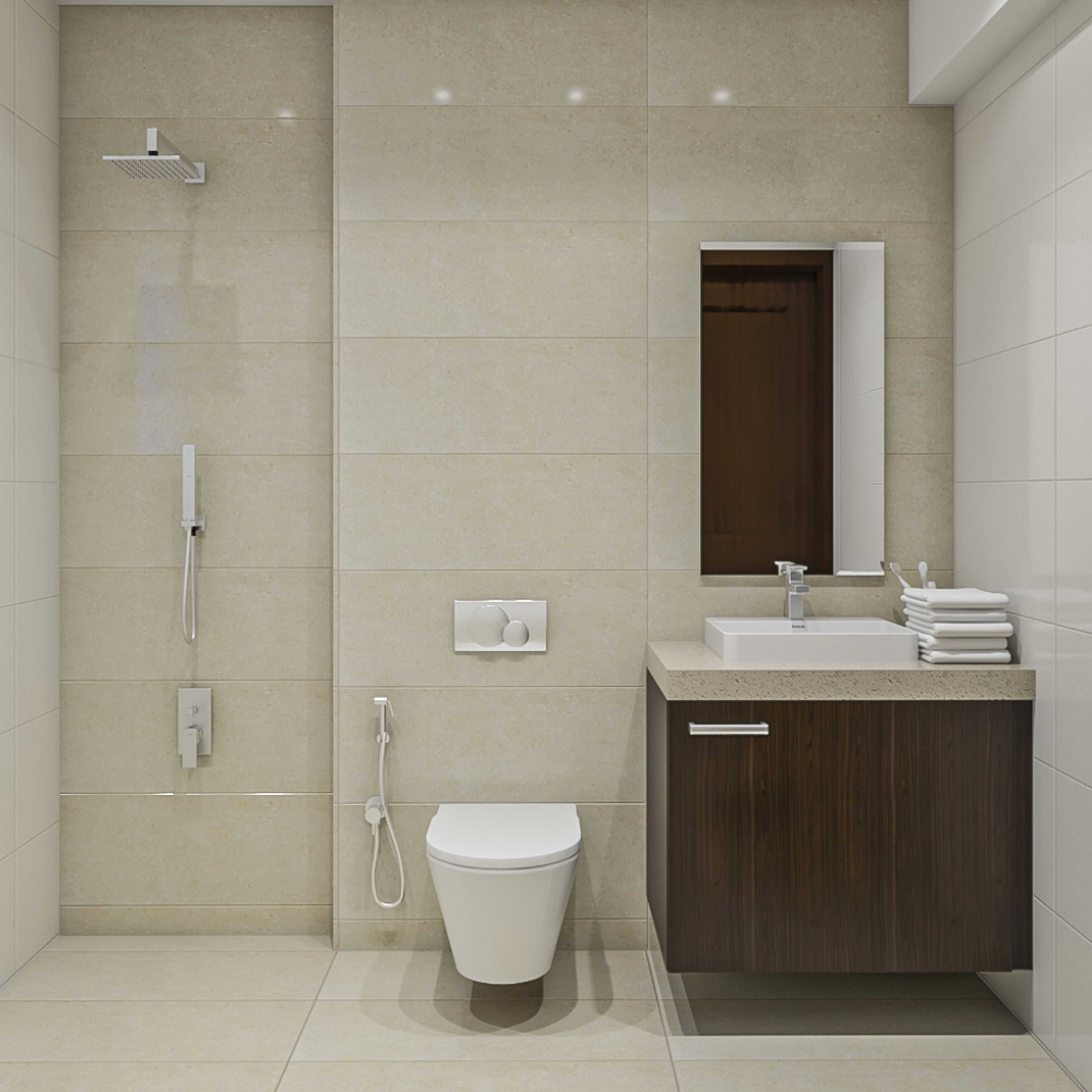 Modern Bathroom Design With Terrazzo Countertop