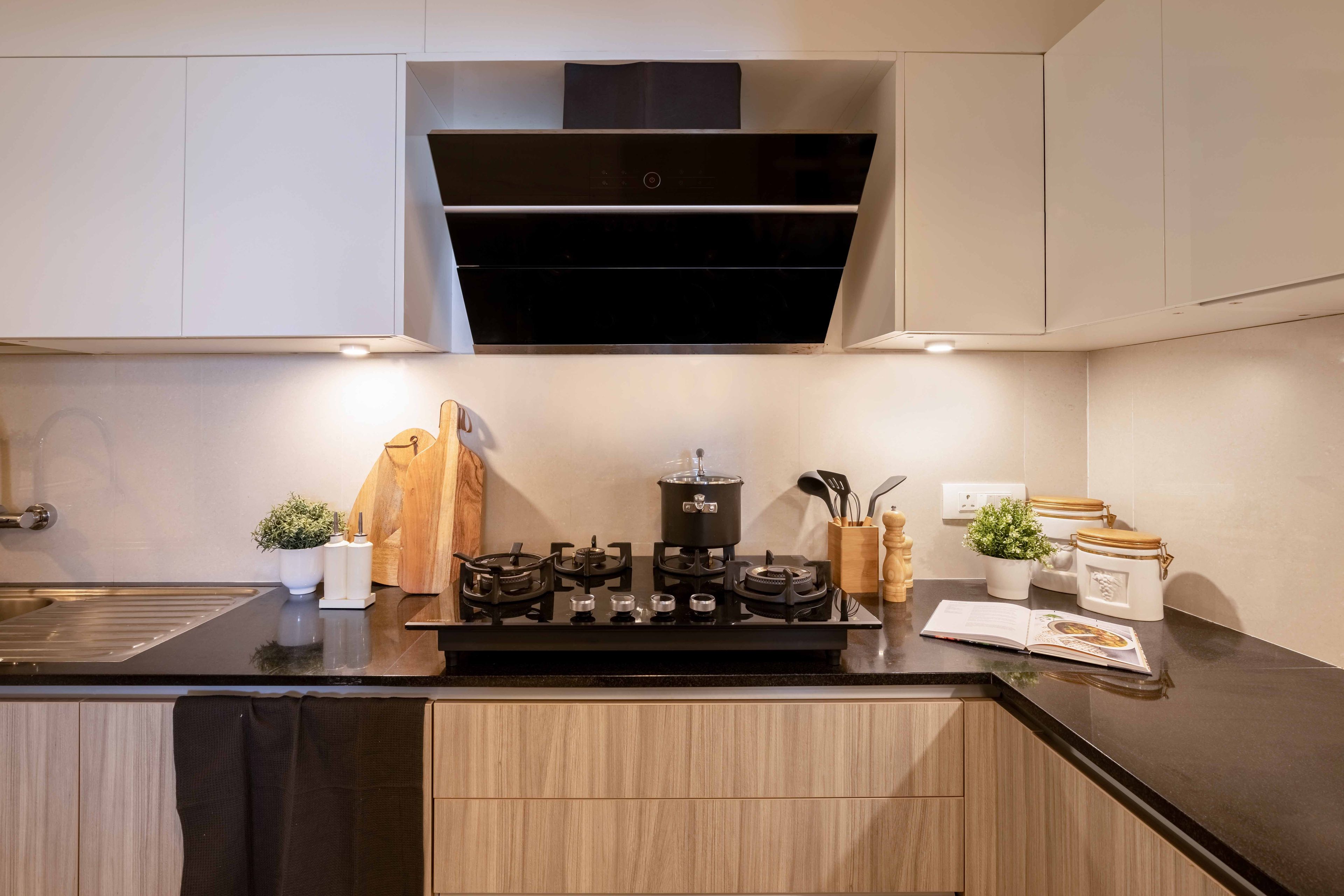 Ceramic Glossy Tile Design In Beige For Kitchens