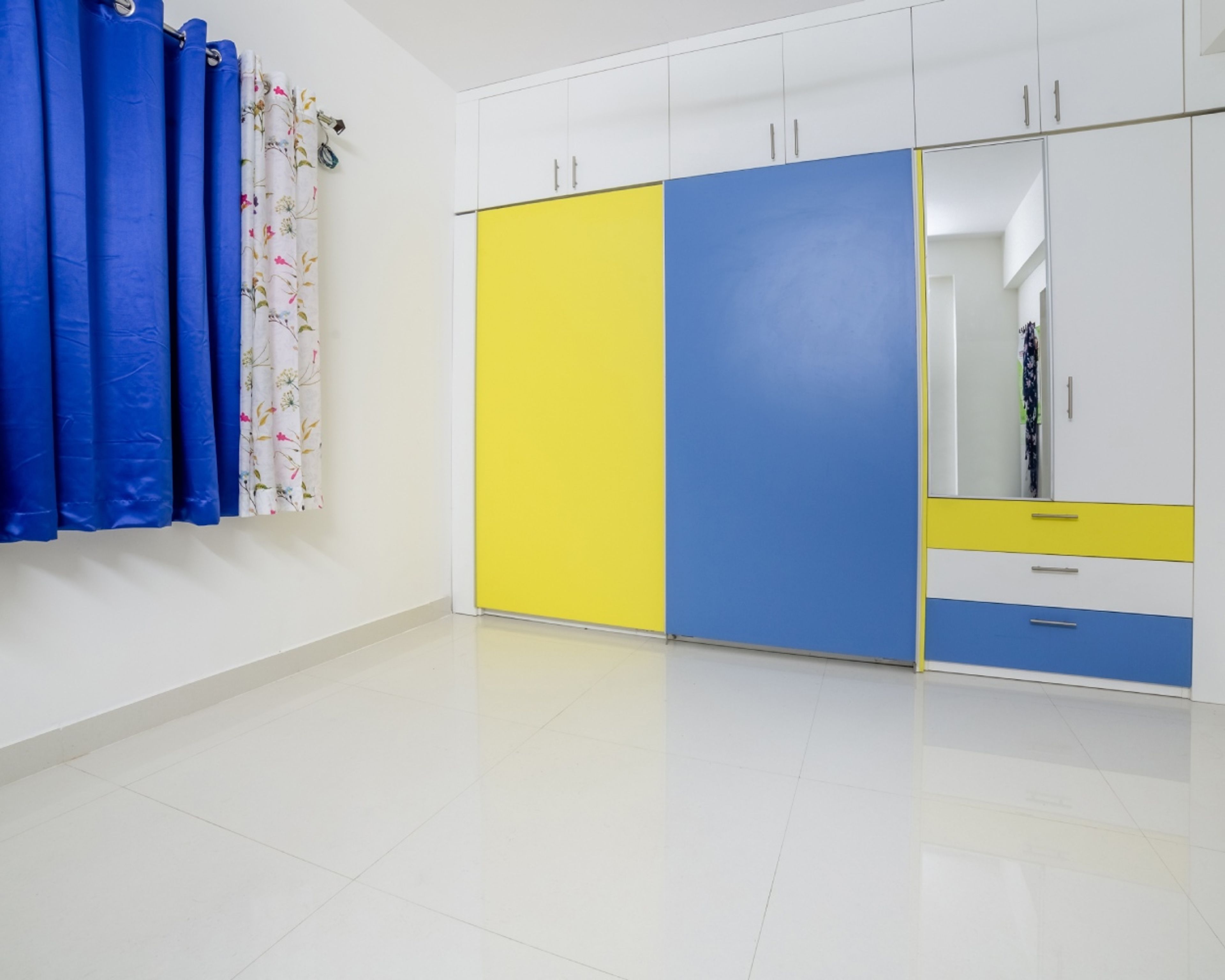 Square-Shaped Off White Flooring Tiles - Livspace