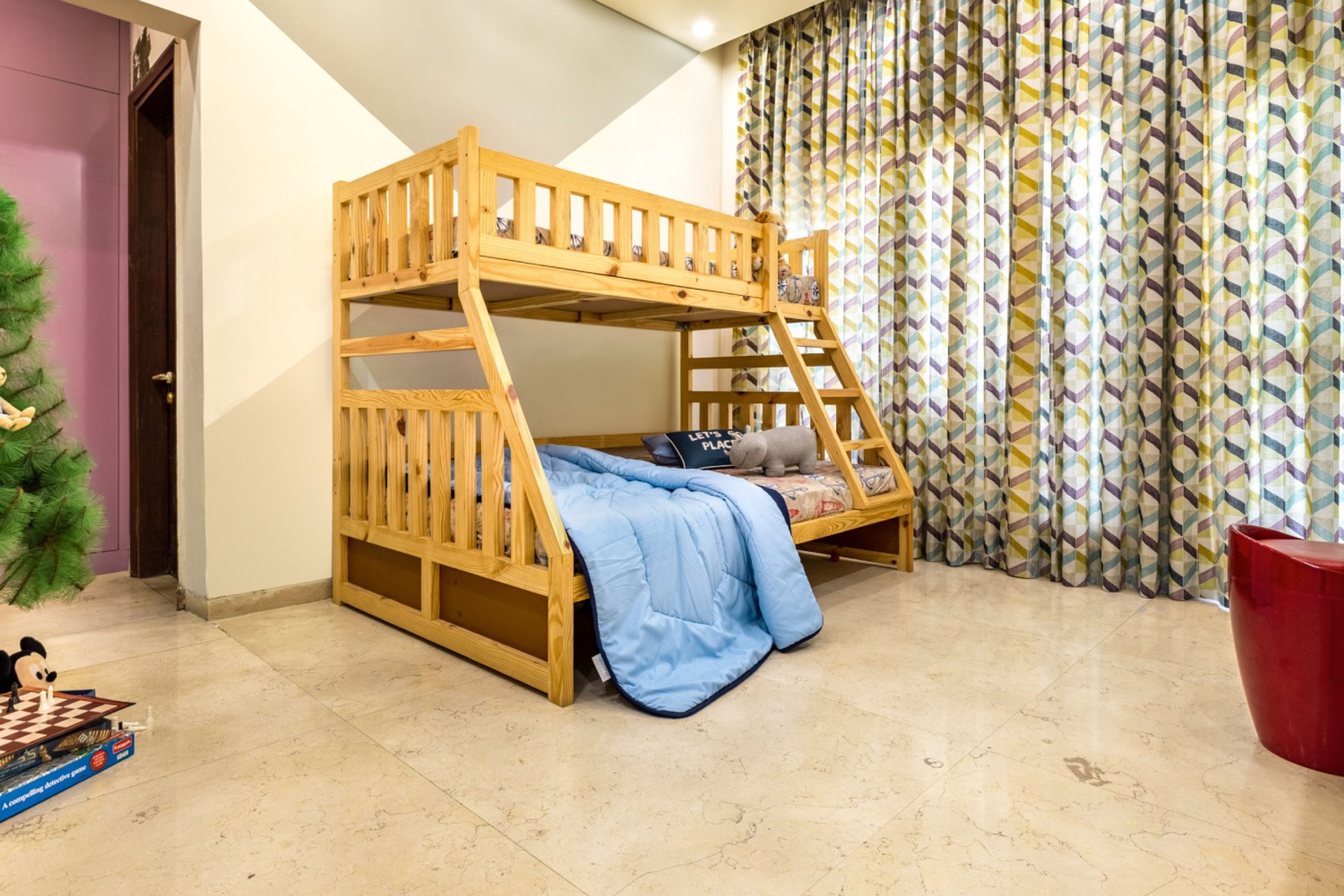 Low-Maintenance Glossy Beige Flooring Design - Livspace