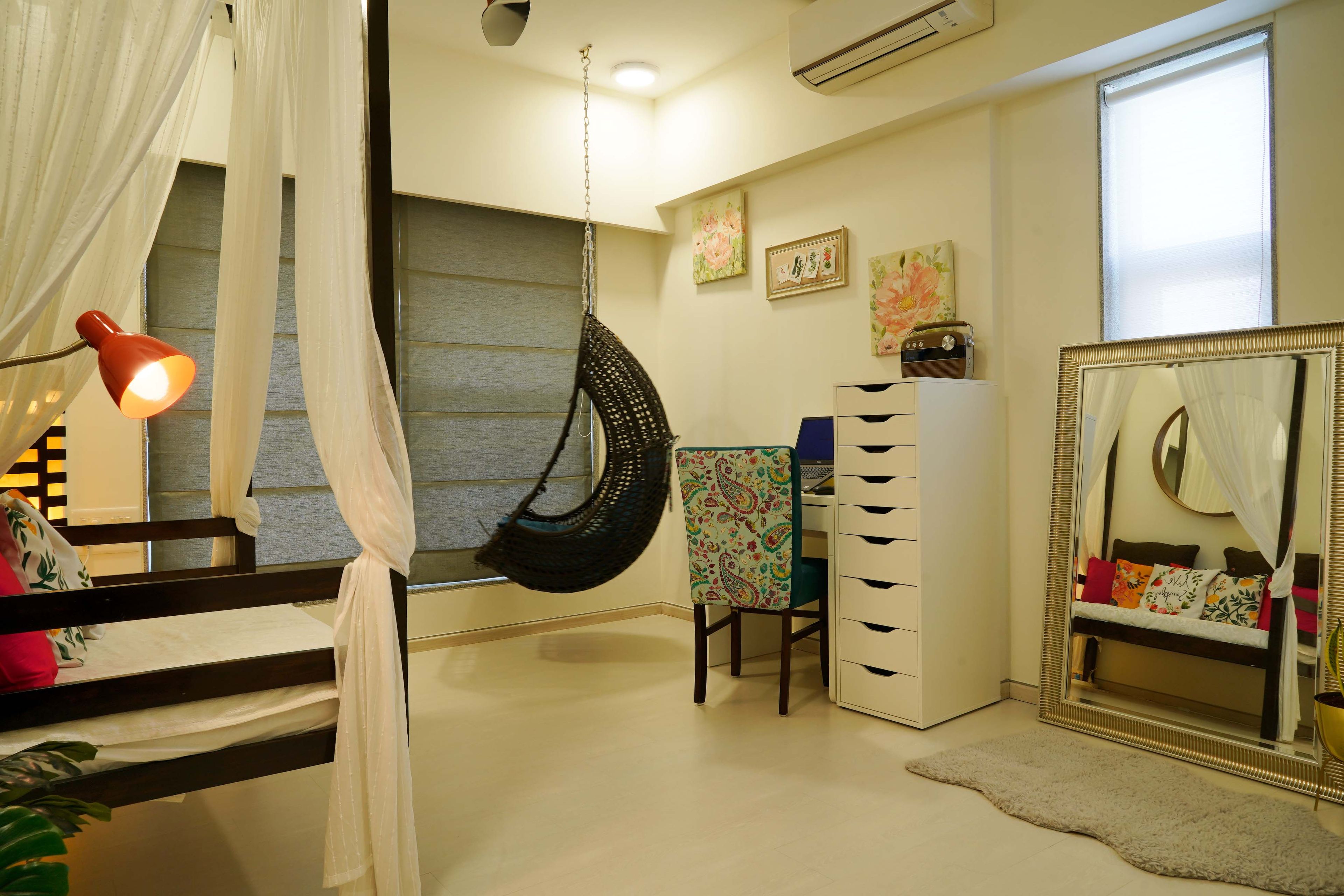 Cream Classic Wall Paint Design For Bedrooms And Home Offices - Livspace