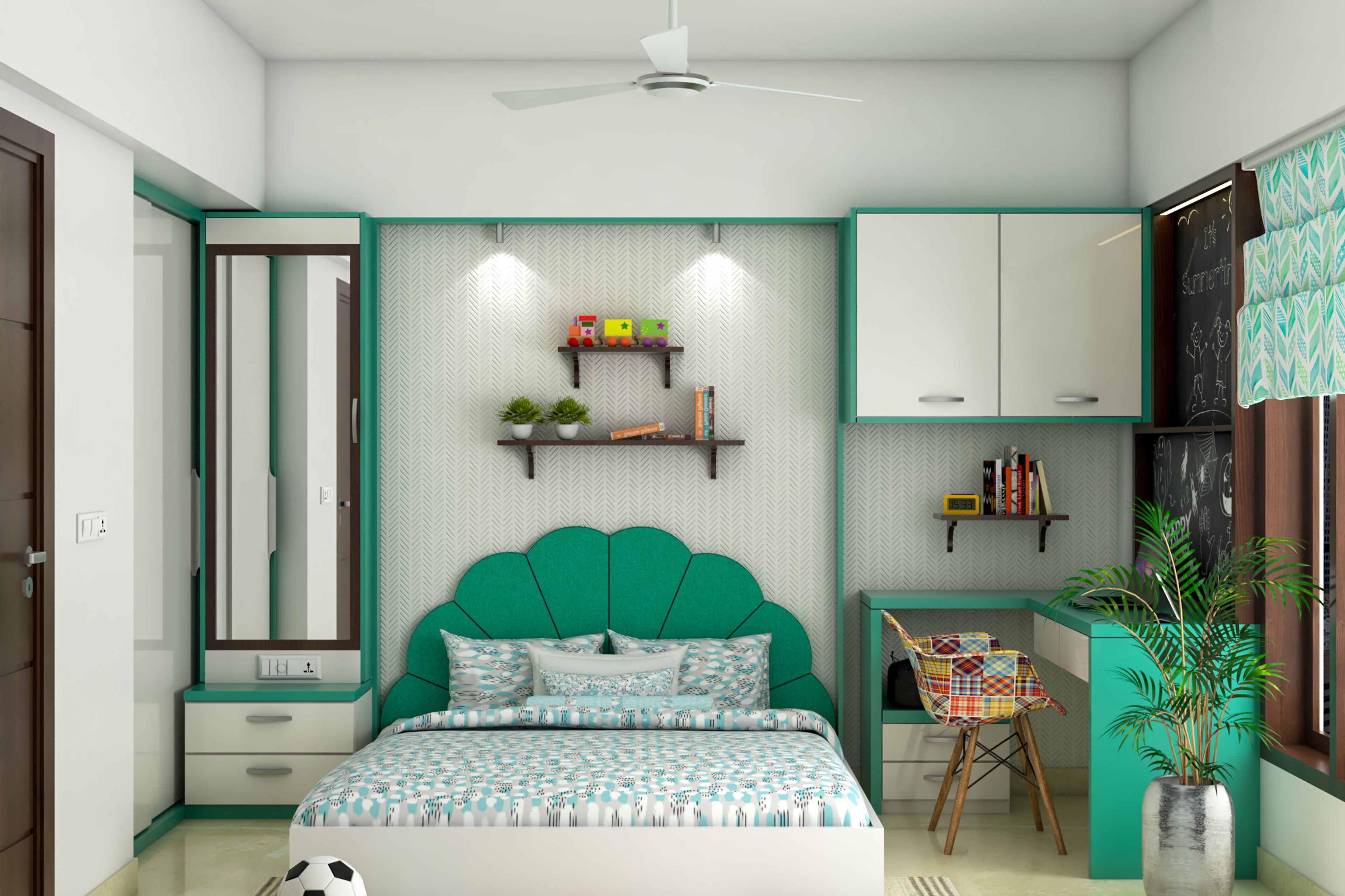 Modern White Bedroom Wallpaper Design