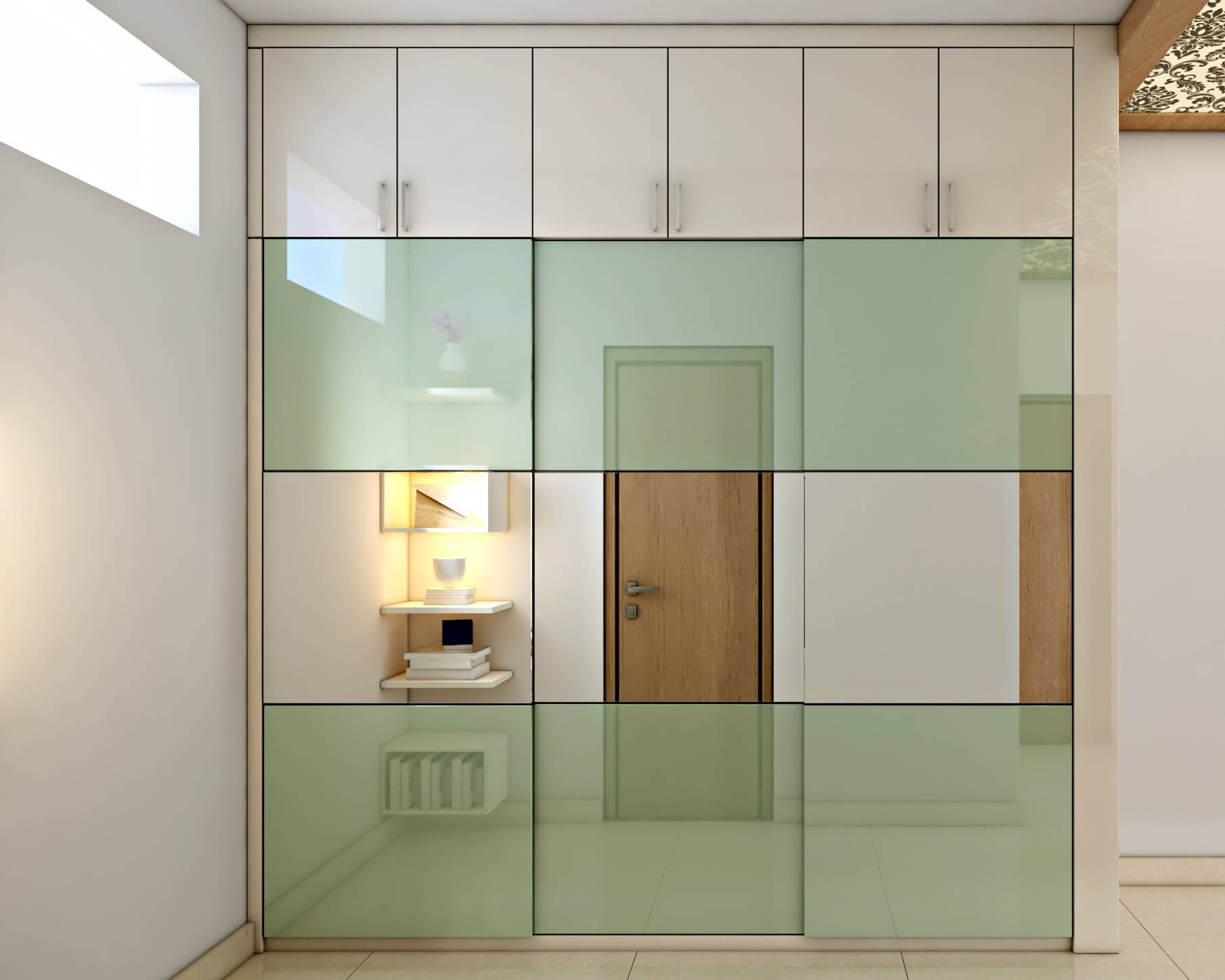 Modern Sliding Door Wardrobe Design With A Glossy Finish