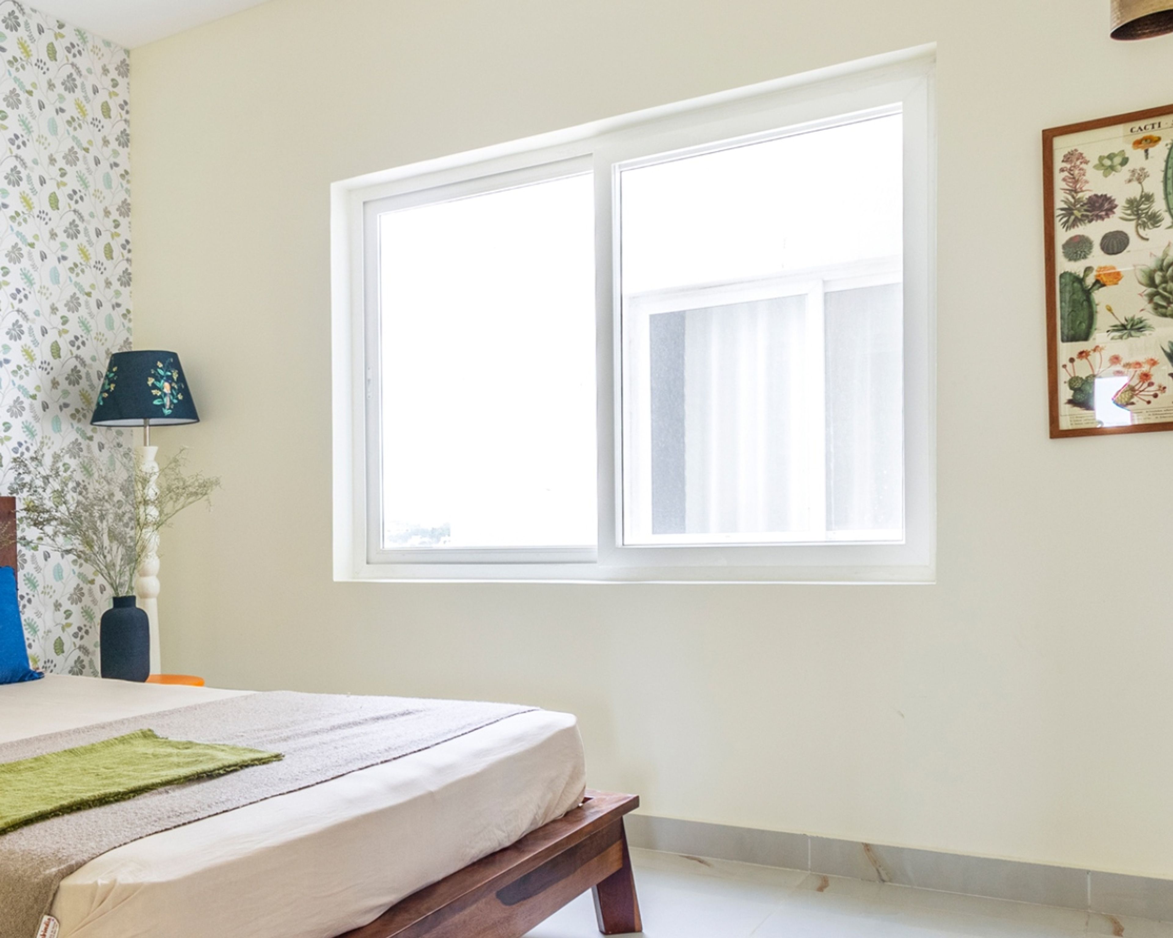 White UPVC Sliding Window Design - Livspace