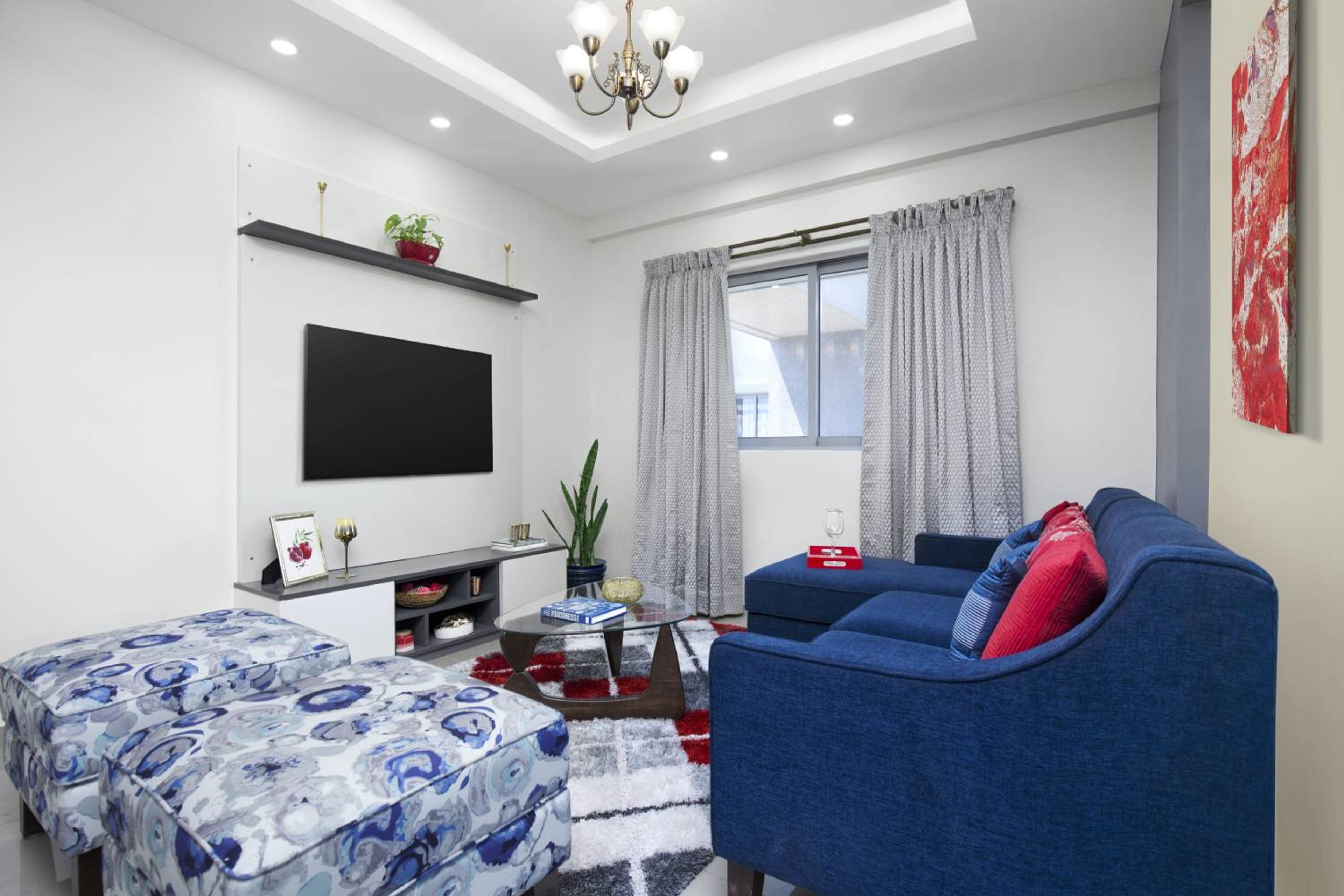 Living Room Design with TV Unit