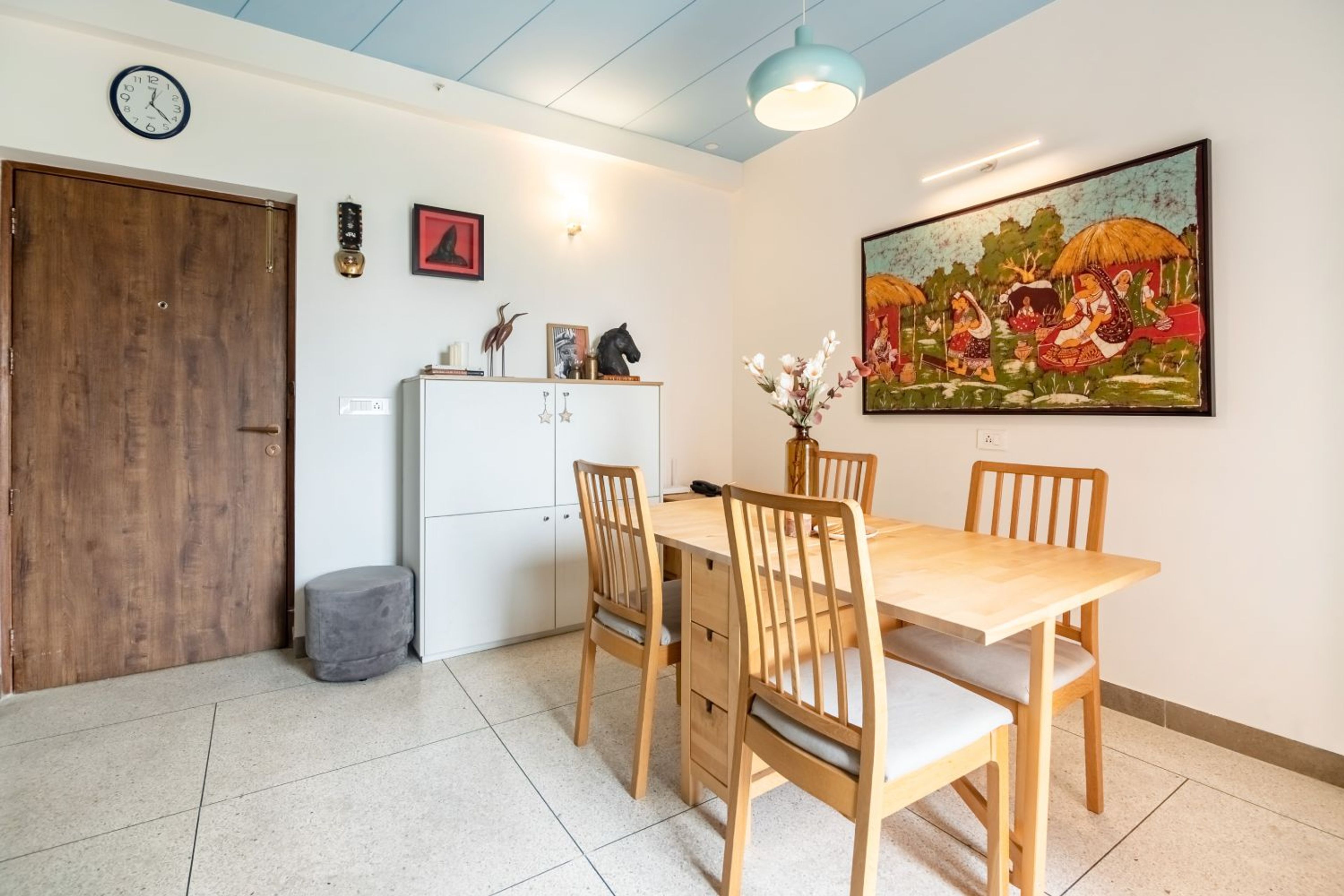 4-Seater Living Cum Dining Room Design