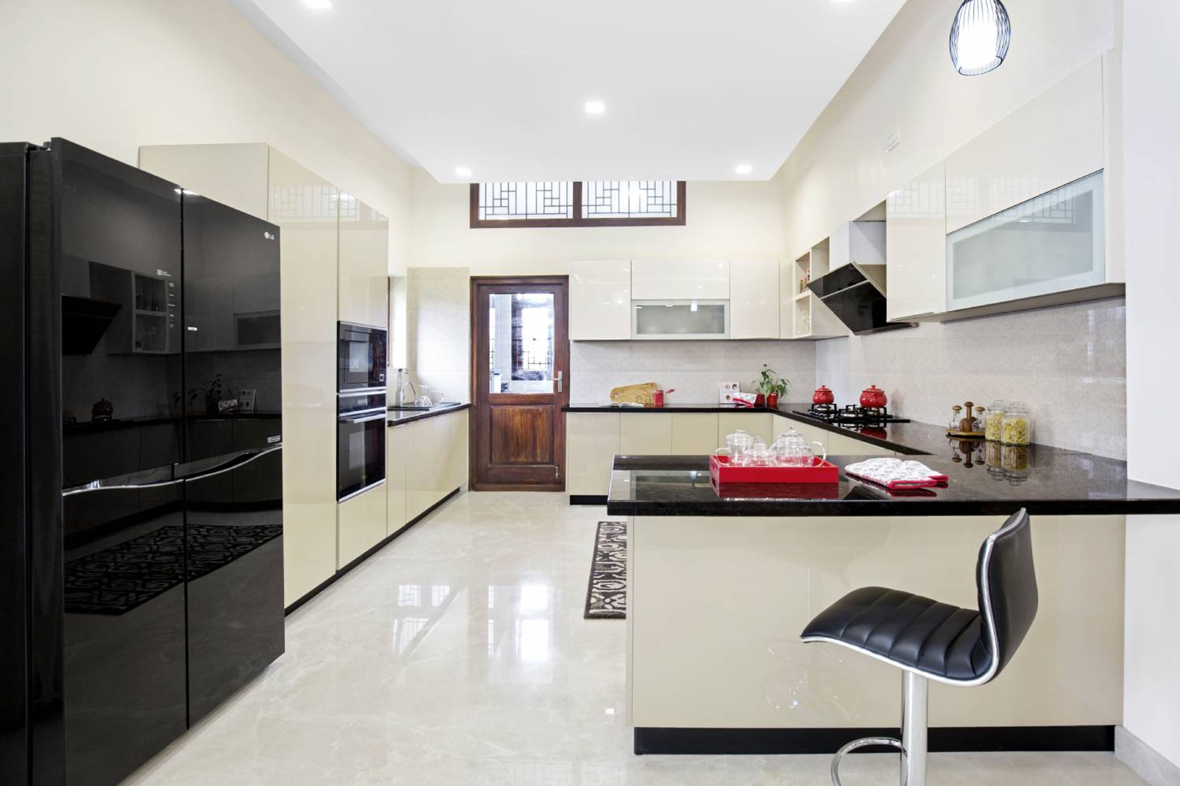 3BHK Contemporary Independent House Design with Open Kitche