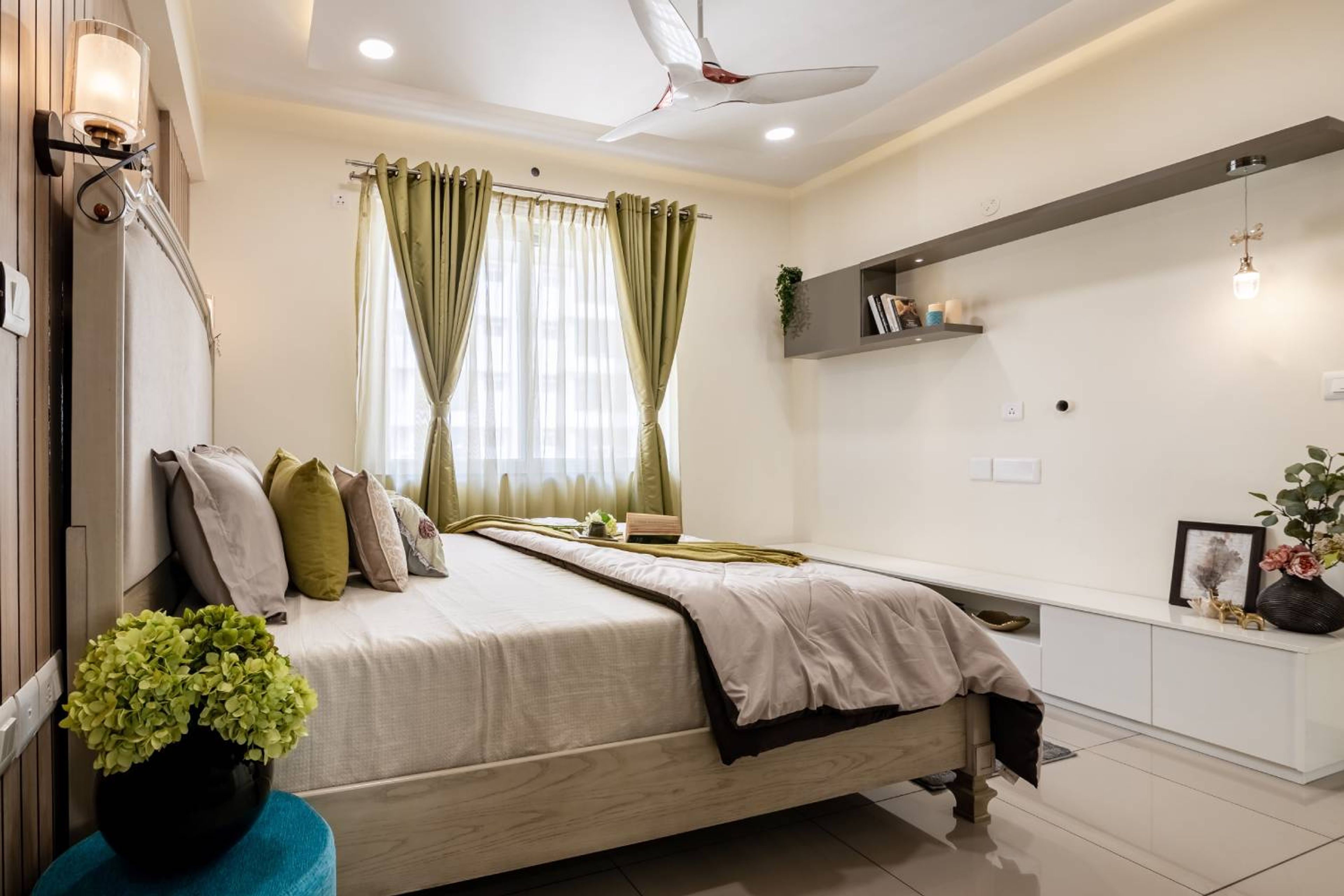 Master Bedroom Design with Open Shelf