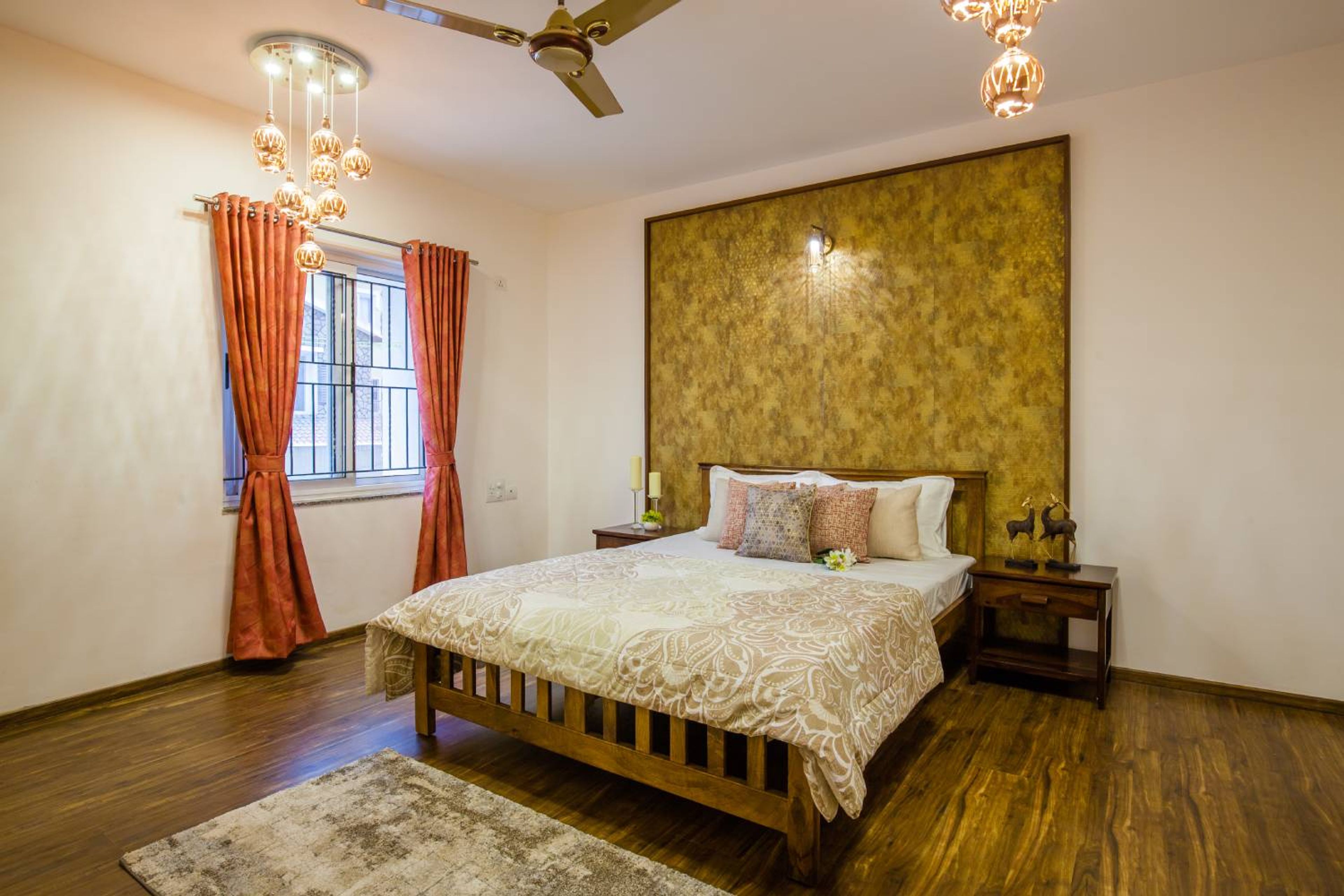 Master Bedroom Design with Wooden Flooring