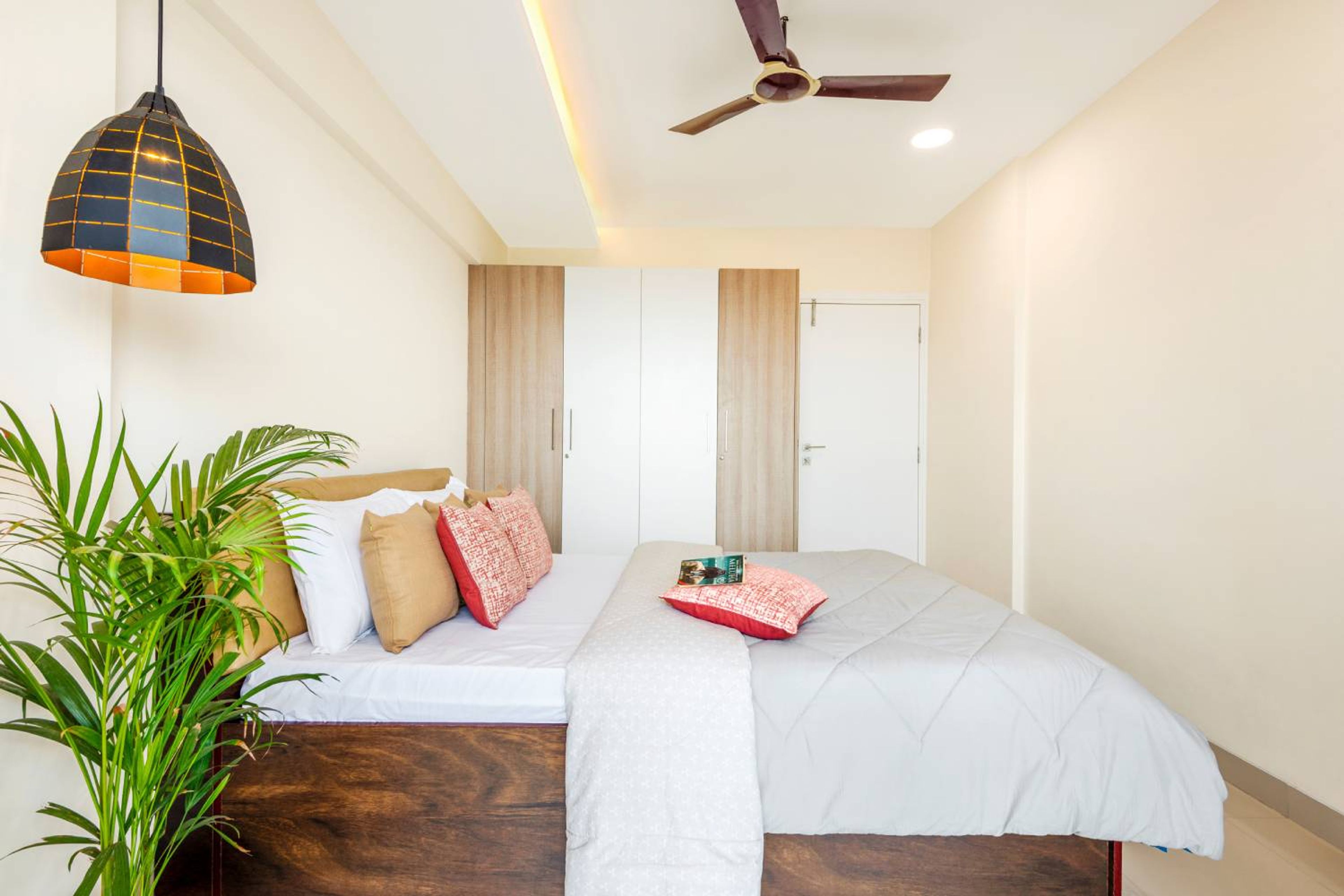 Kids Bedroom Design with 4-Door Swing Wardrobe