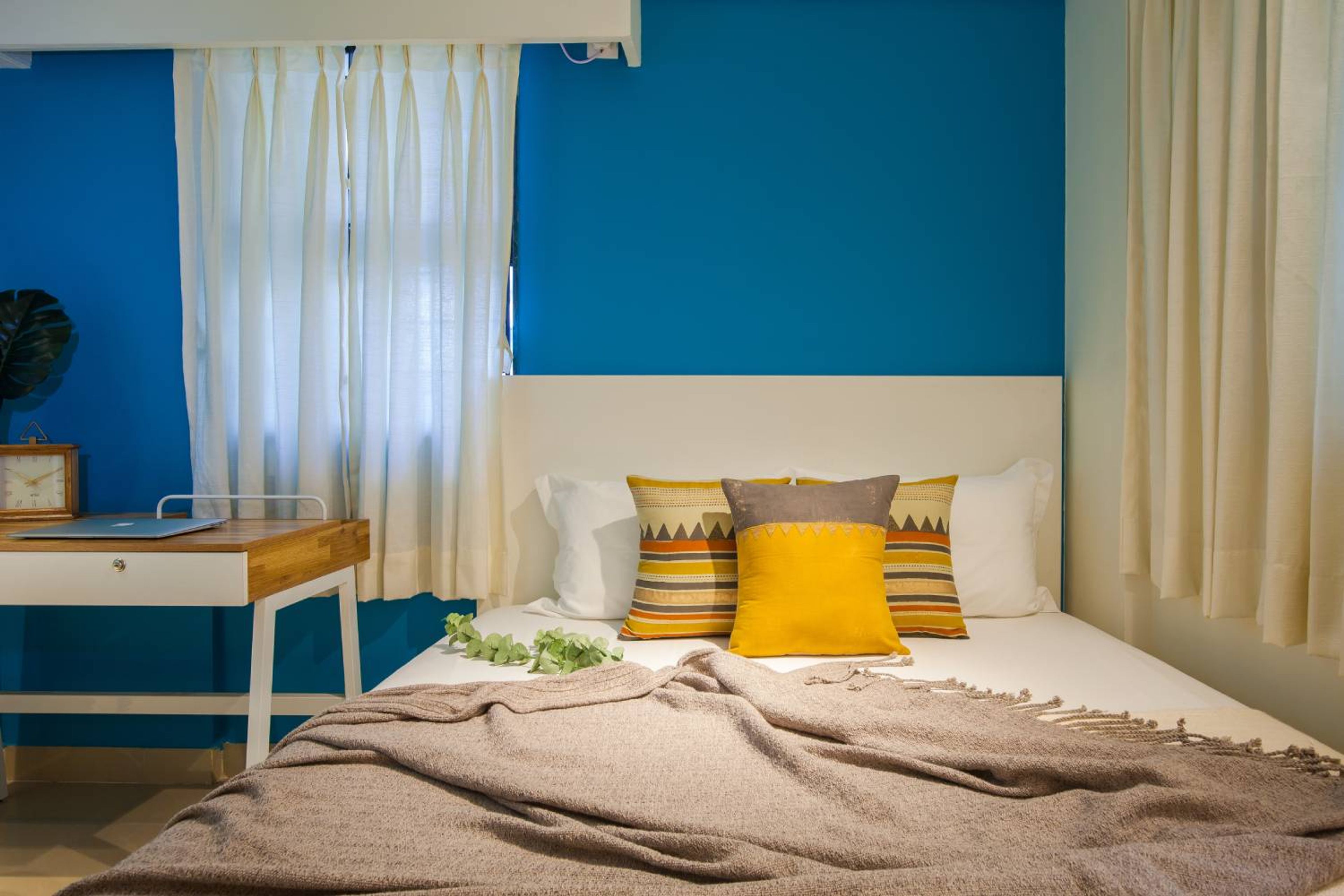 Pune 2BHK Flat Contemporary Design with 4Door Swing Wardrobe and