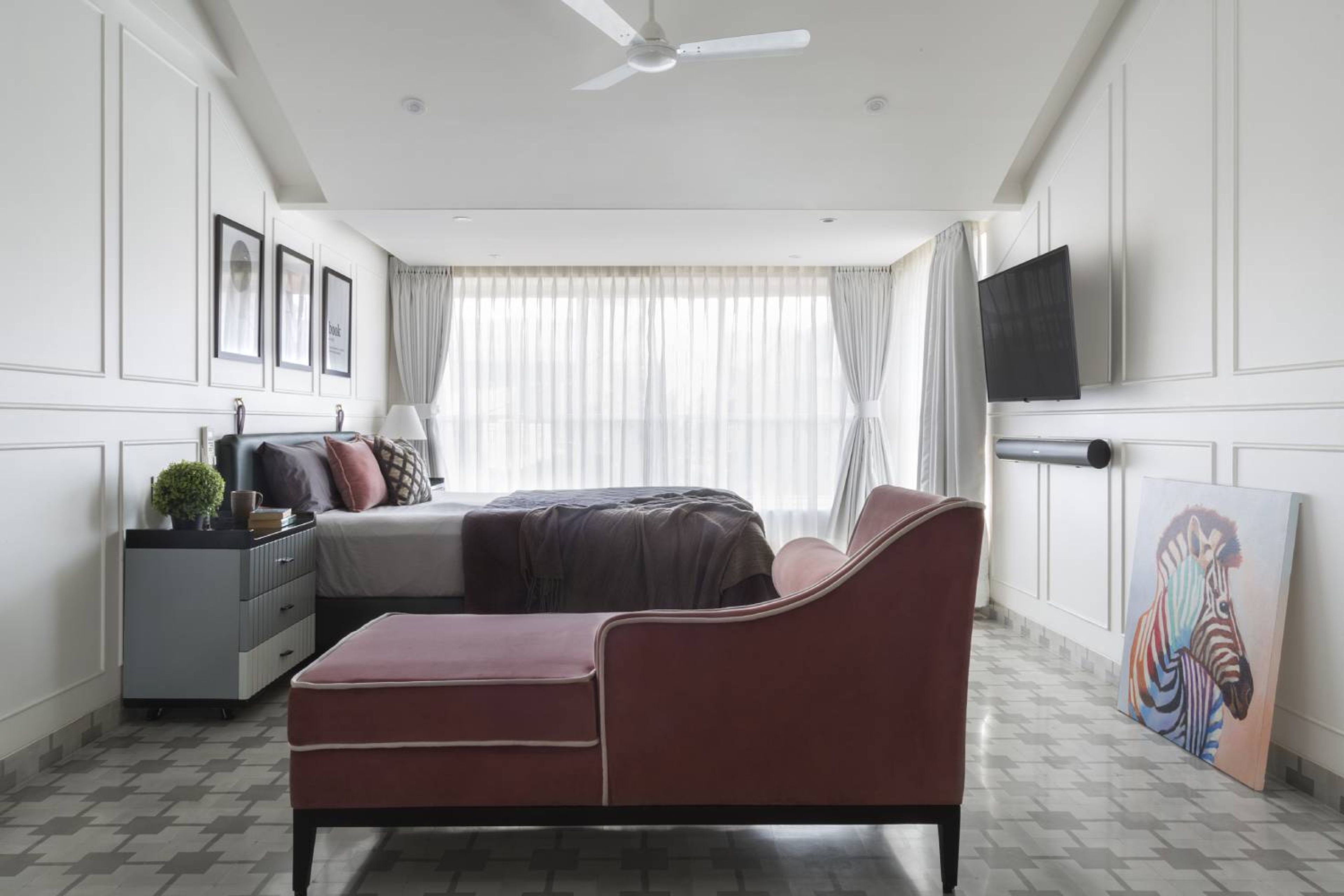 Master Bedroom Design with Sofa-Cum-Bed