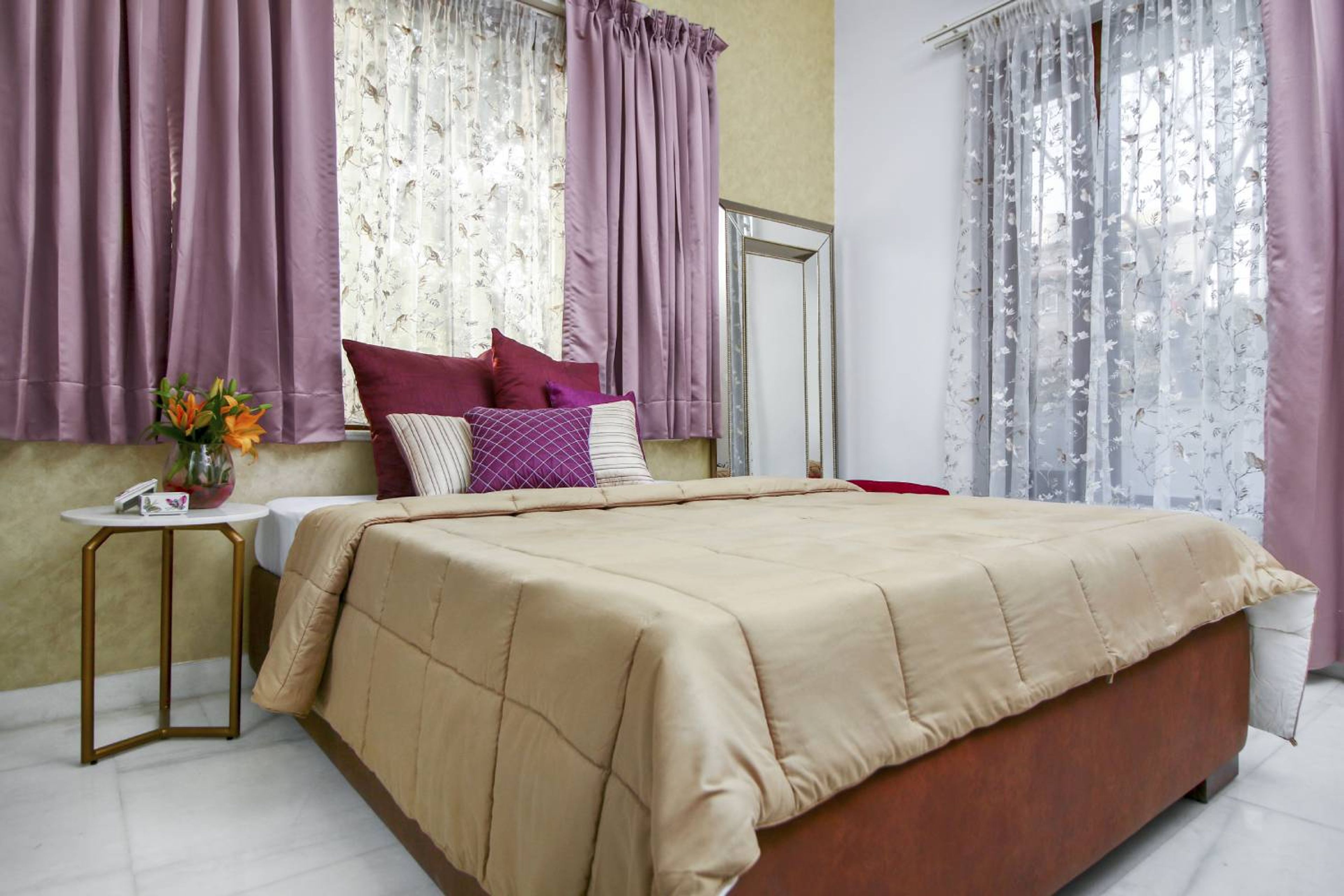 Master Bedroom Design with Beige Walls