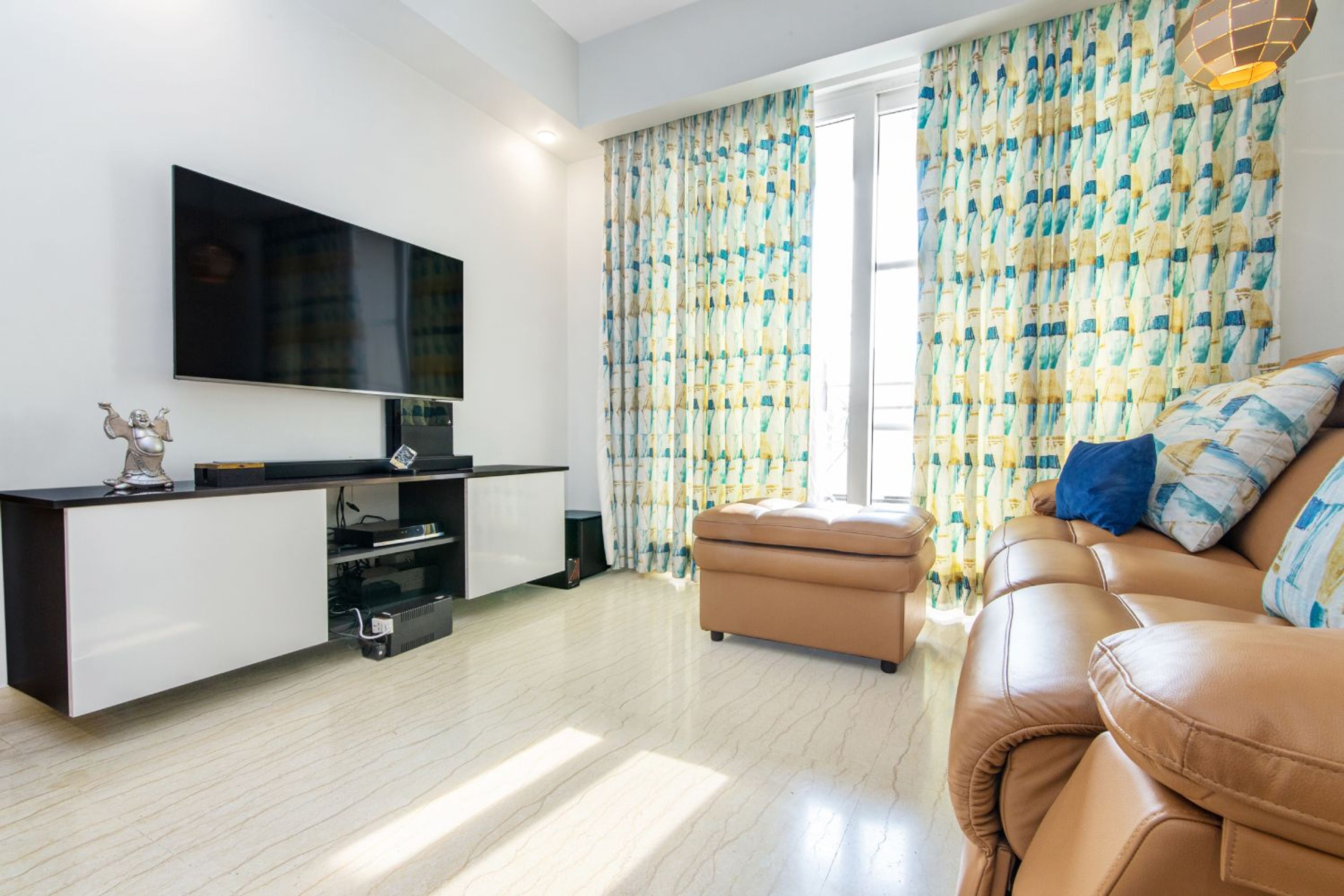 Living Room Design with TV Unit and Drawers