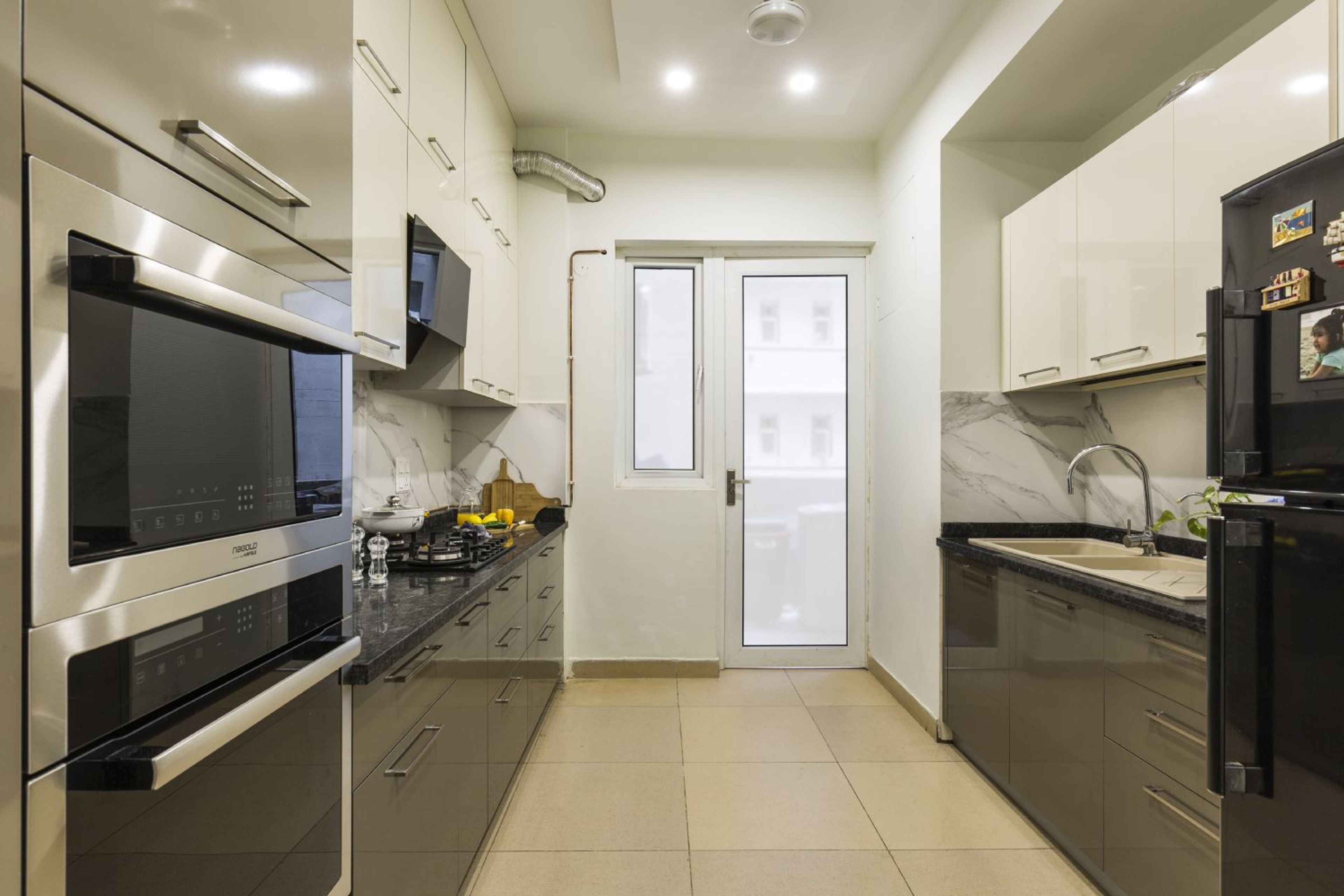 Parallel Kitchen Design Cabinets and Loft Units