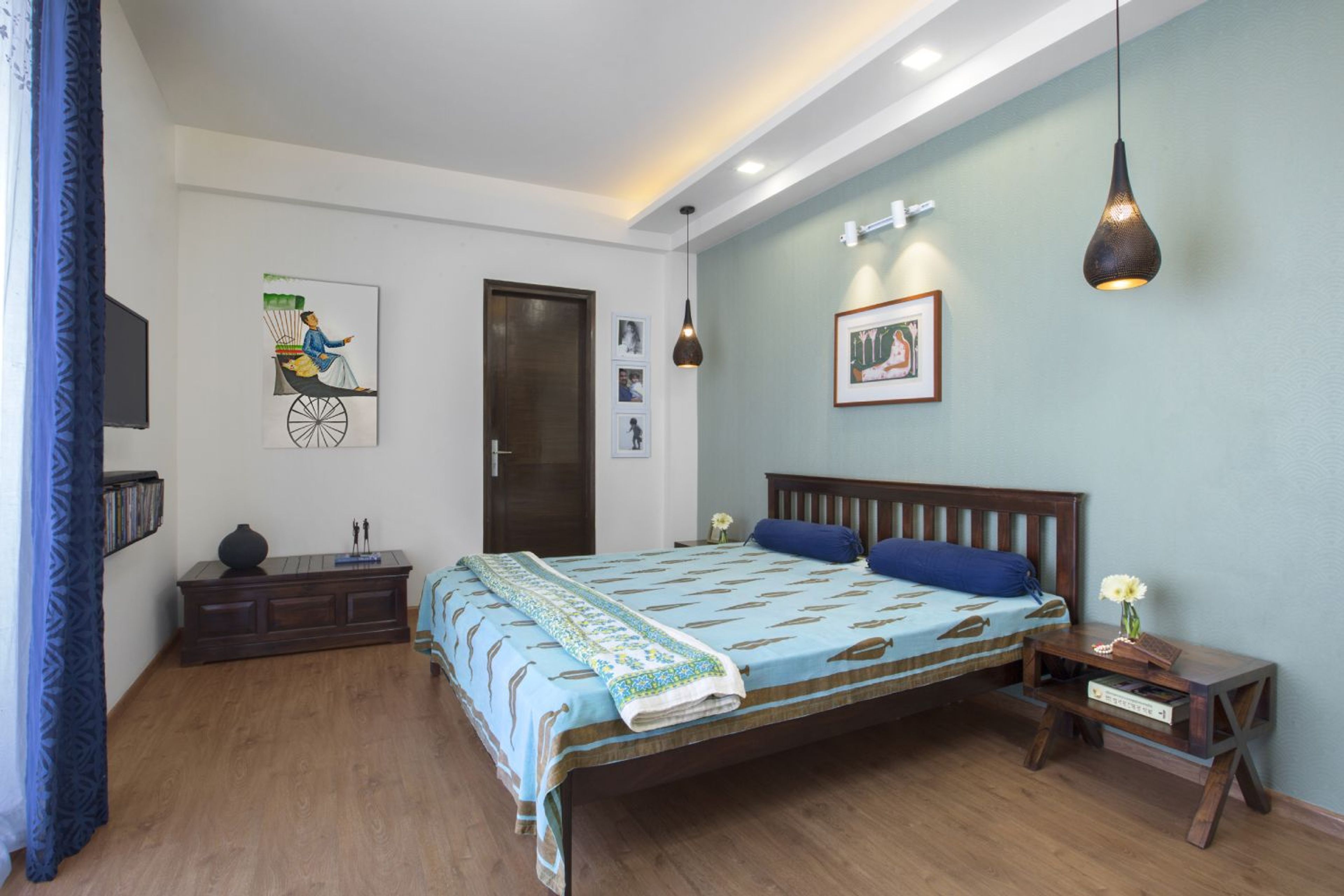 Guest Bedroom Design with TV Unit