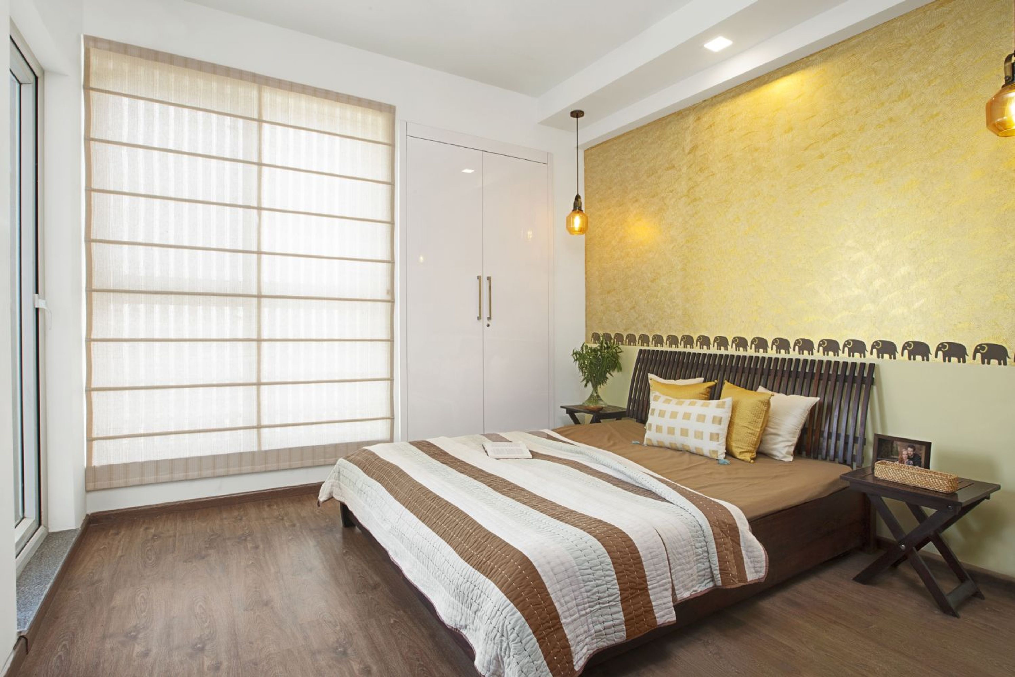Master Bedroom Design with Yellow Wall