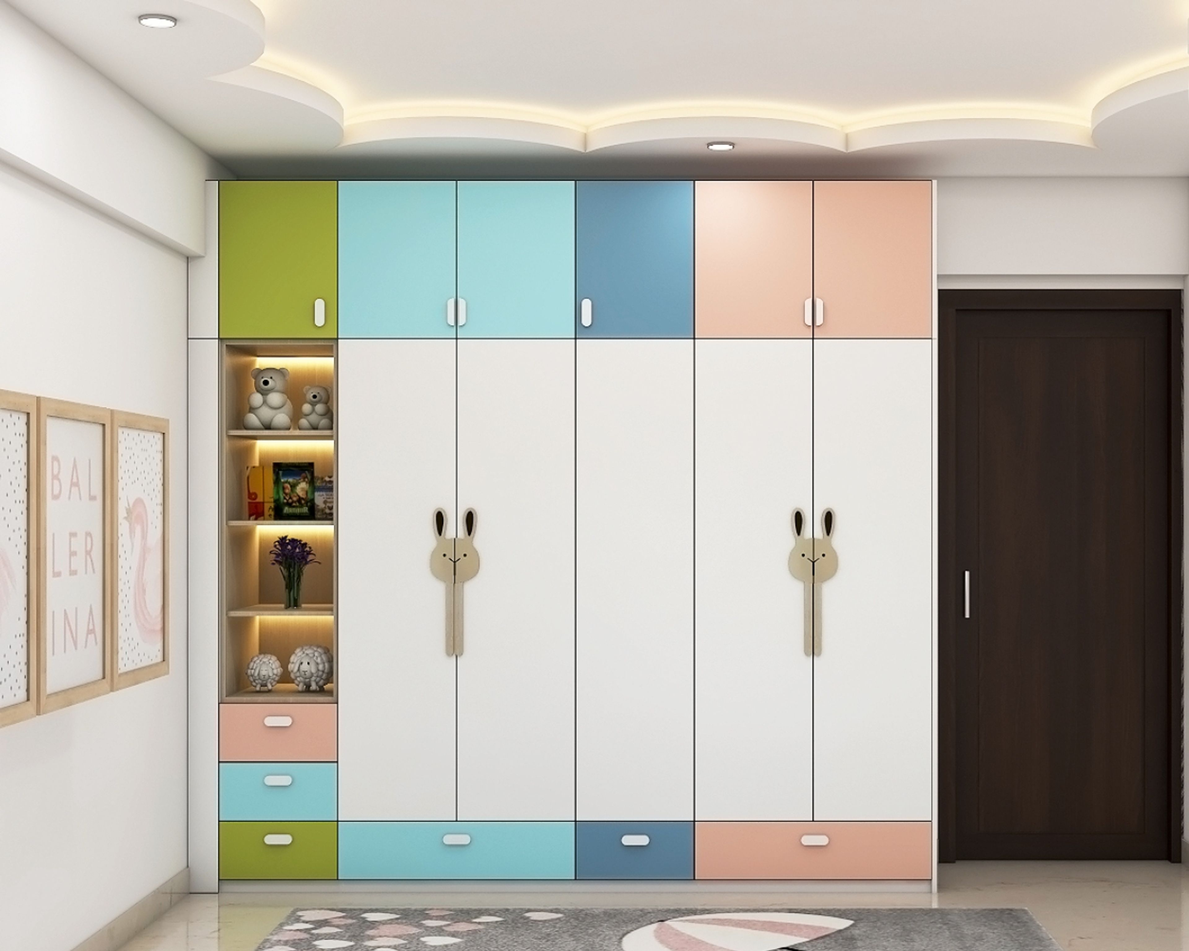 Modern Cloud-Shaped Peripheral Gypsum False Ceiling Design