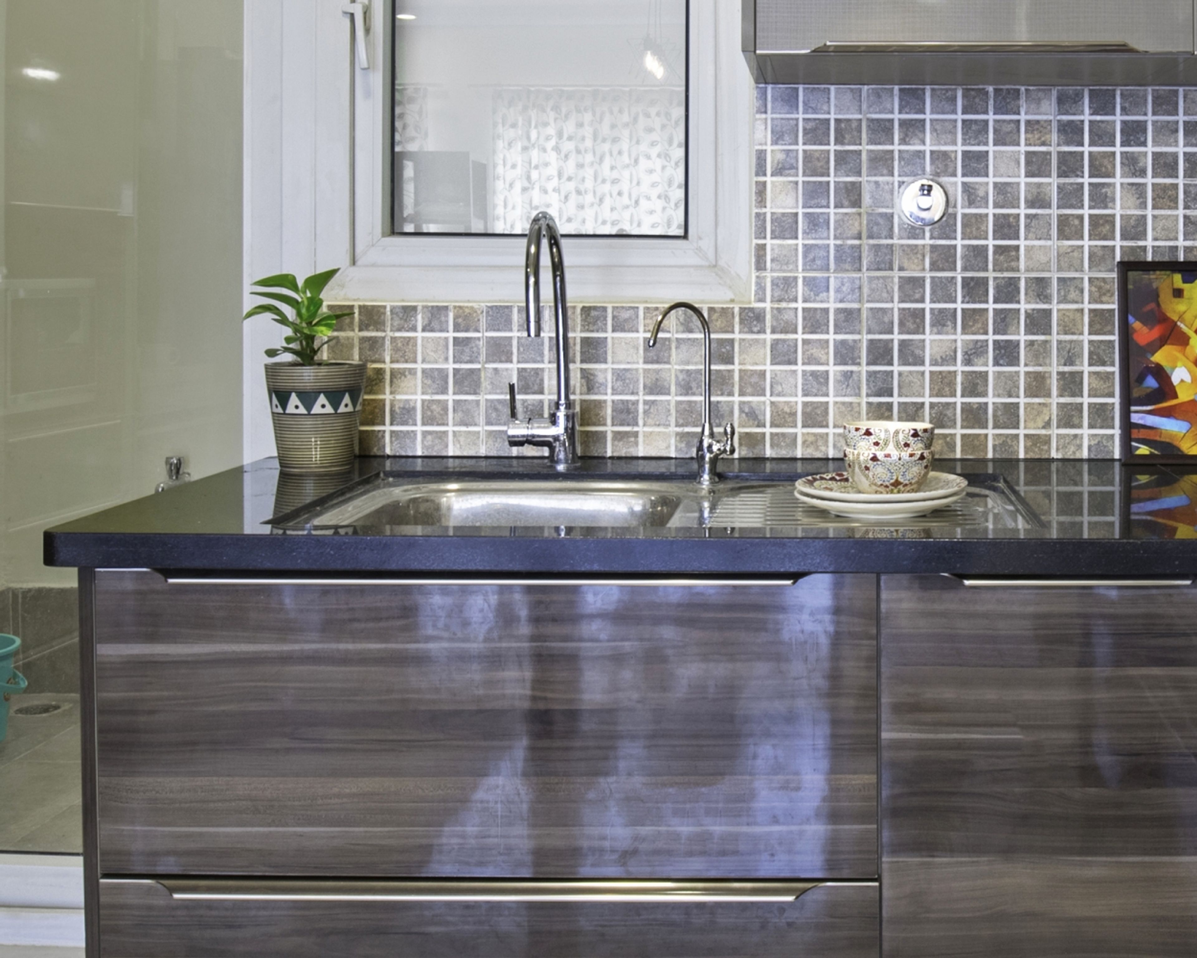 Modern Stainless Steel Under Mount Single Bowl Basin Wash With Drainboard