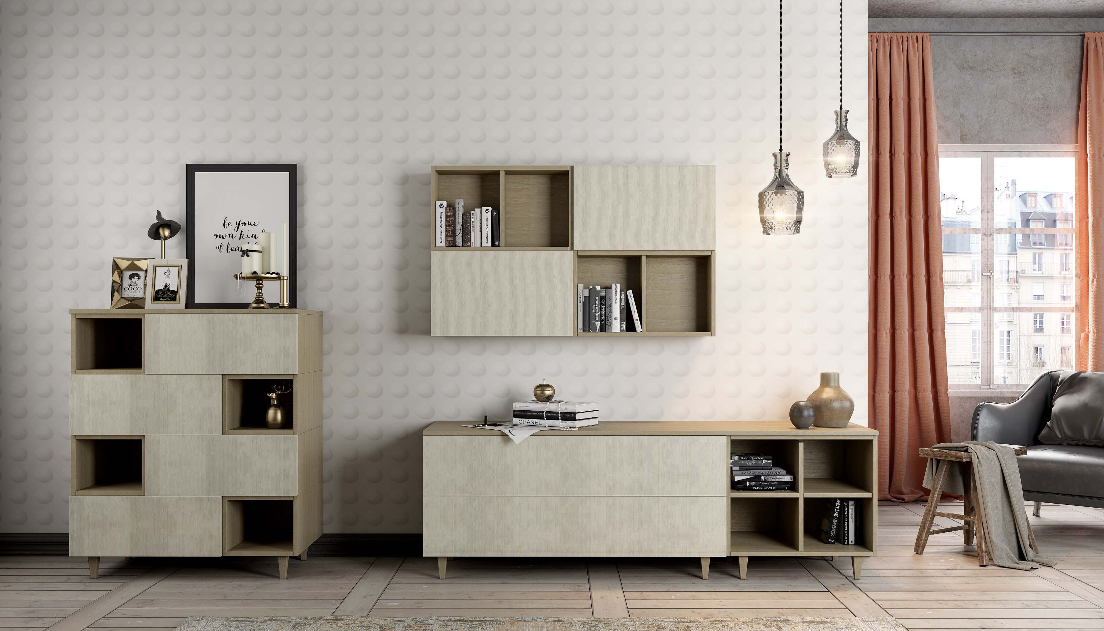 Modern Foyer Design with Doredos Pine and Moldua Acacia Light Accents - Livspace