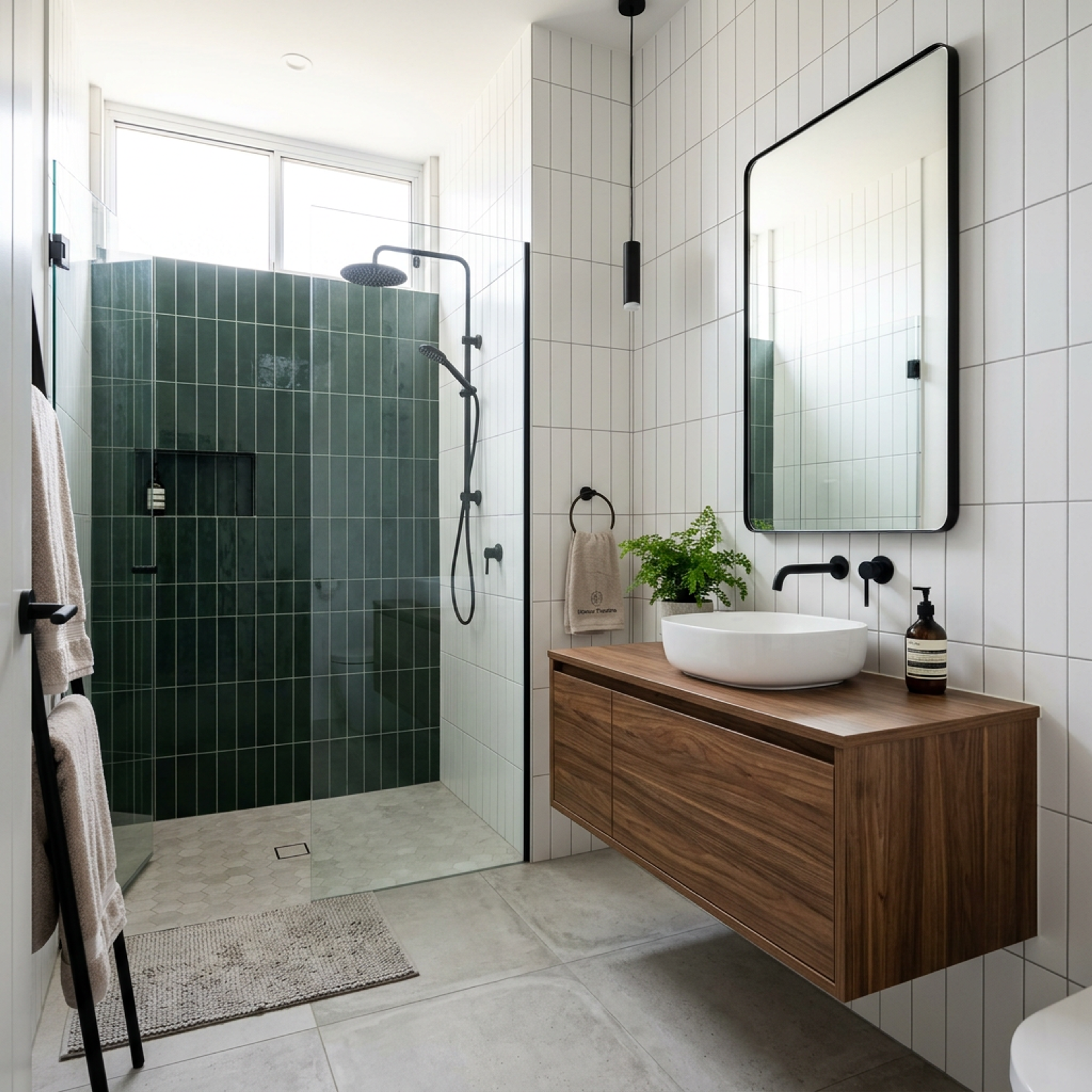 Vertified Bathroom Tile Design with White Subway Pattern and Matte Finish