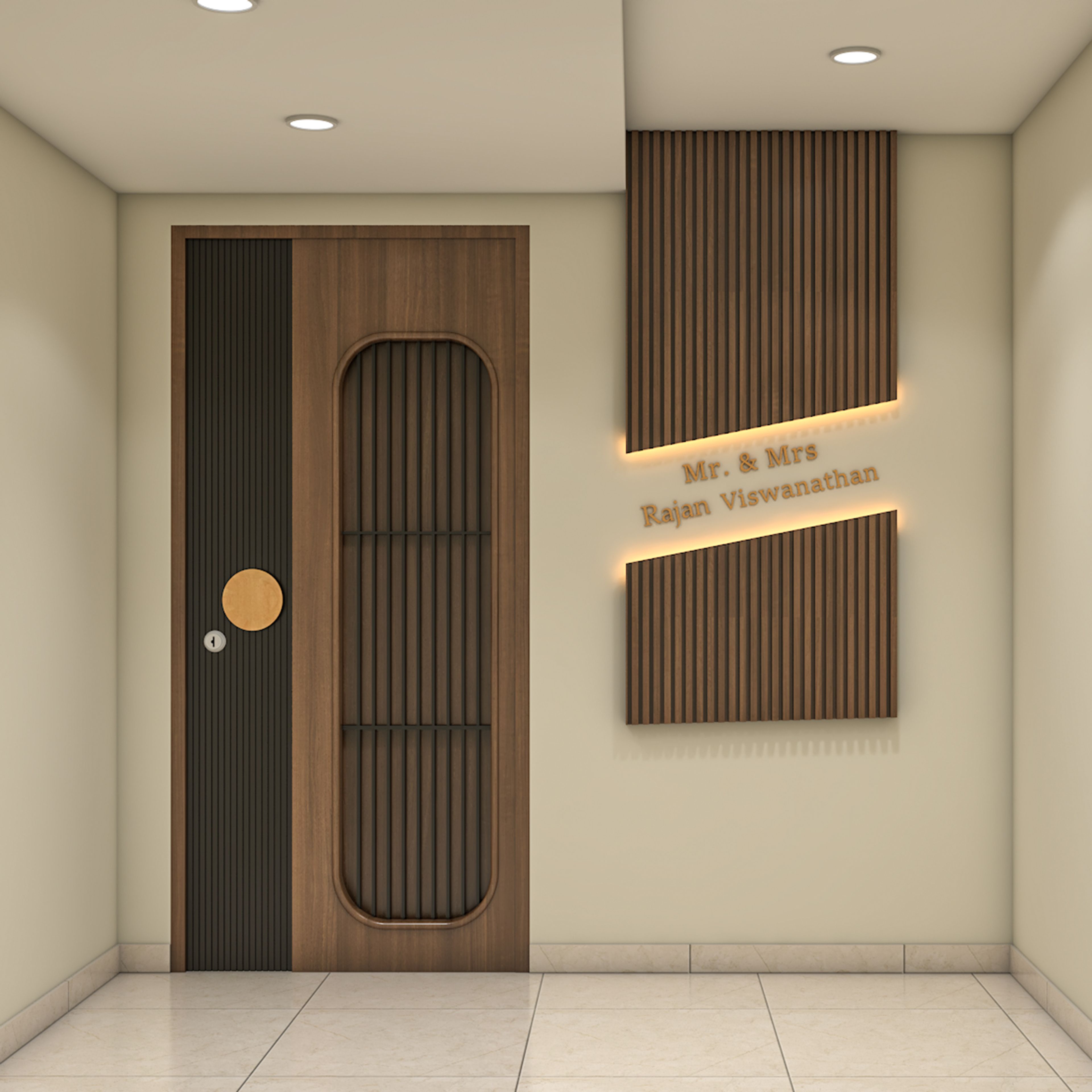 Modern Entrance Door Design with Matte Finish Single Swing Door