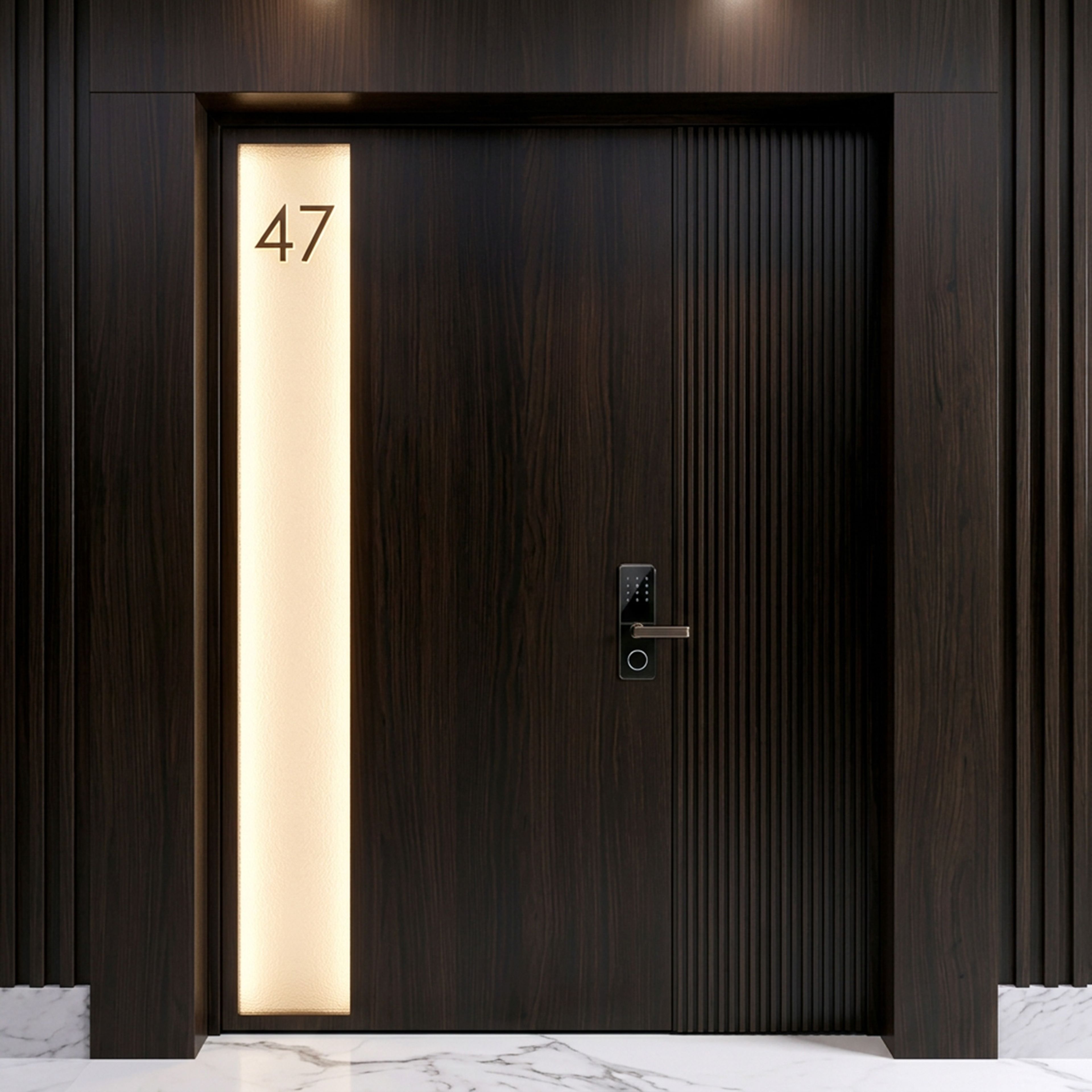 Modern Entrance Door Design with Matte Finish Single Swing Door