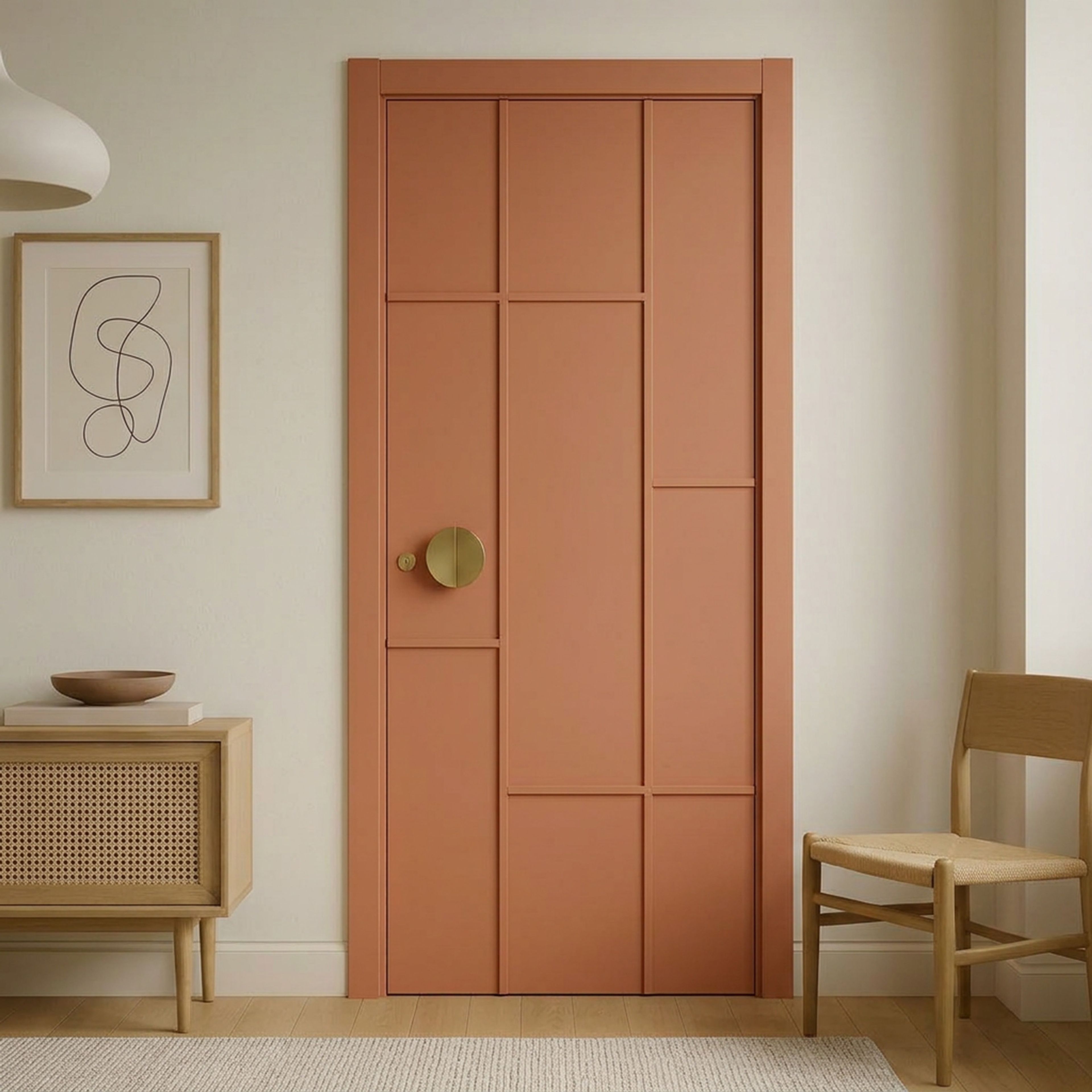 Contemporary Door Design with Swing Single Bedroom Entrance Matte Finish