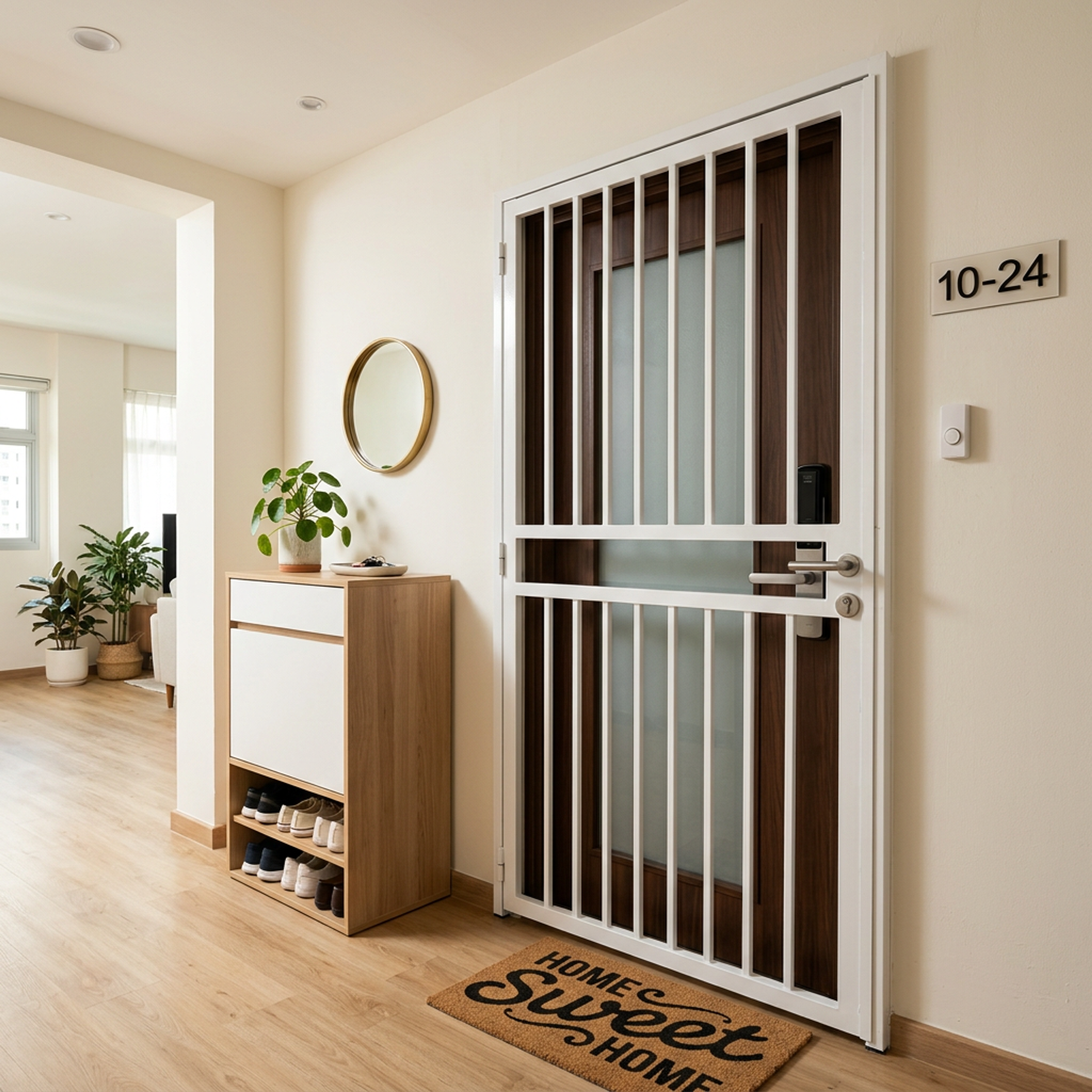 Swing Single Contemporary Door Design for Entrance with Matte Finish