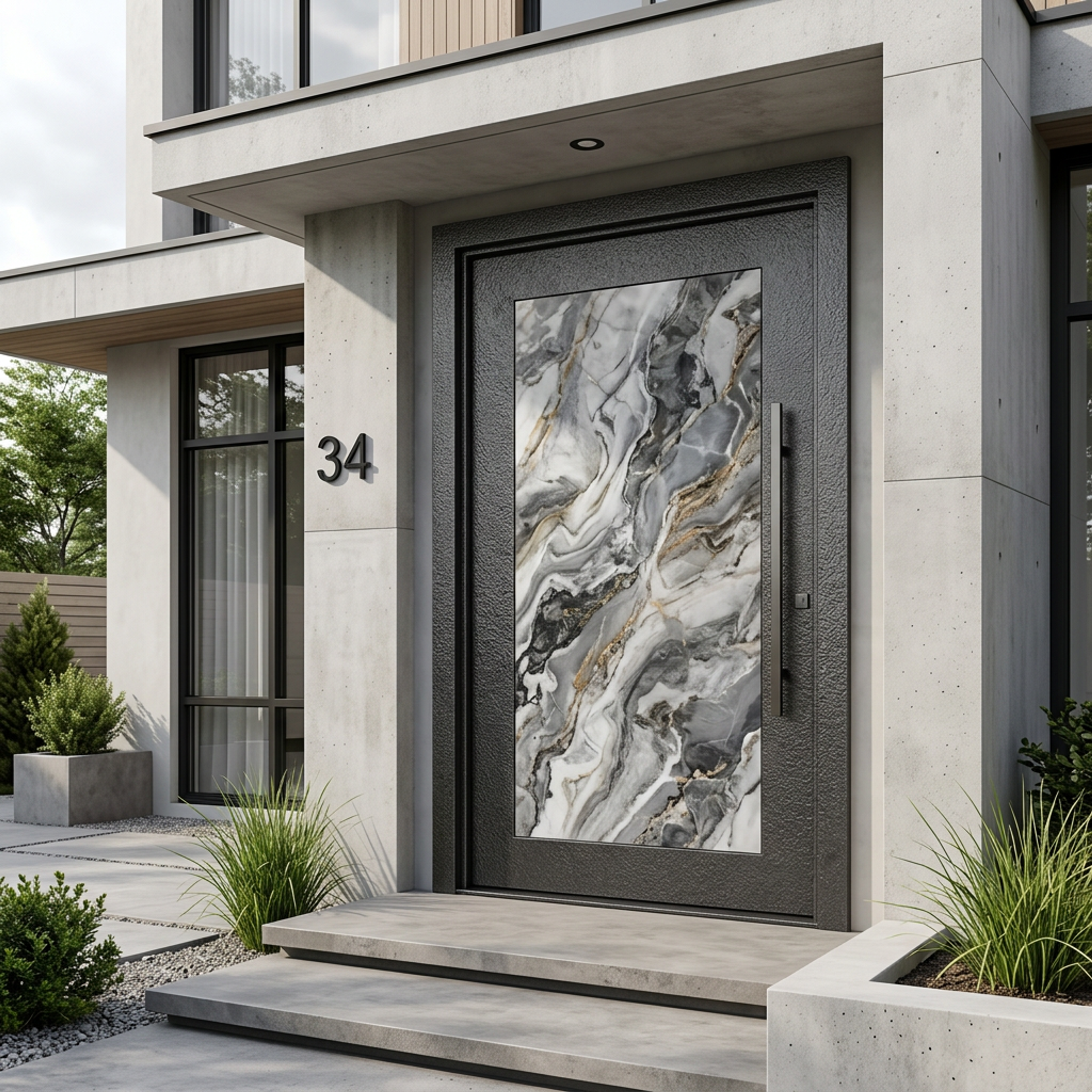 Modern Entrance Swing Single Door Design with Matte Finish