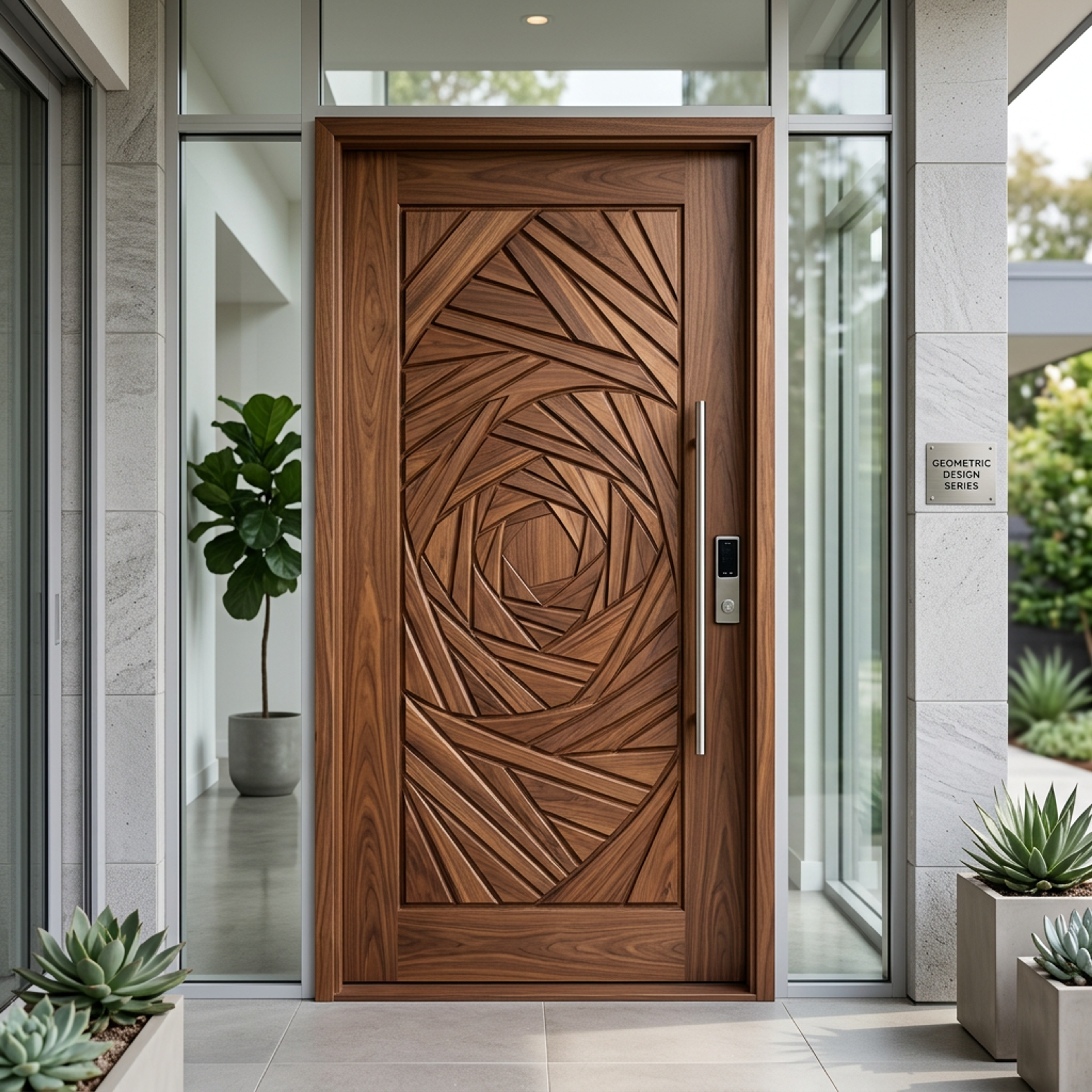 Modern Swing Single Entrance Door Design with Matte Finish