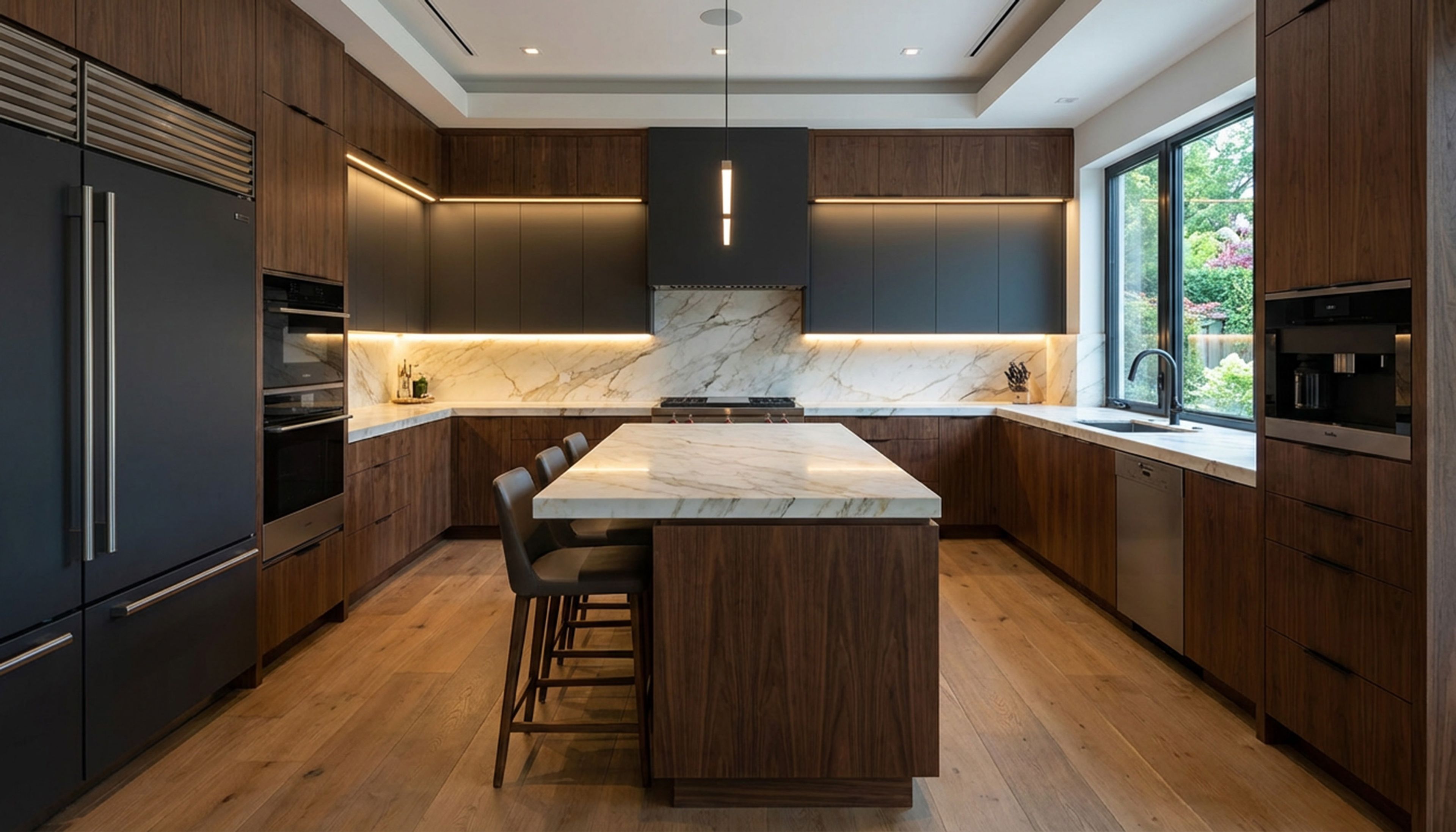 Contemporary Flooring Design with Light Oak Wood Grain Matte Tile Finish