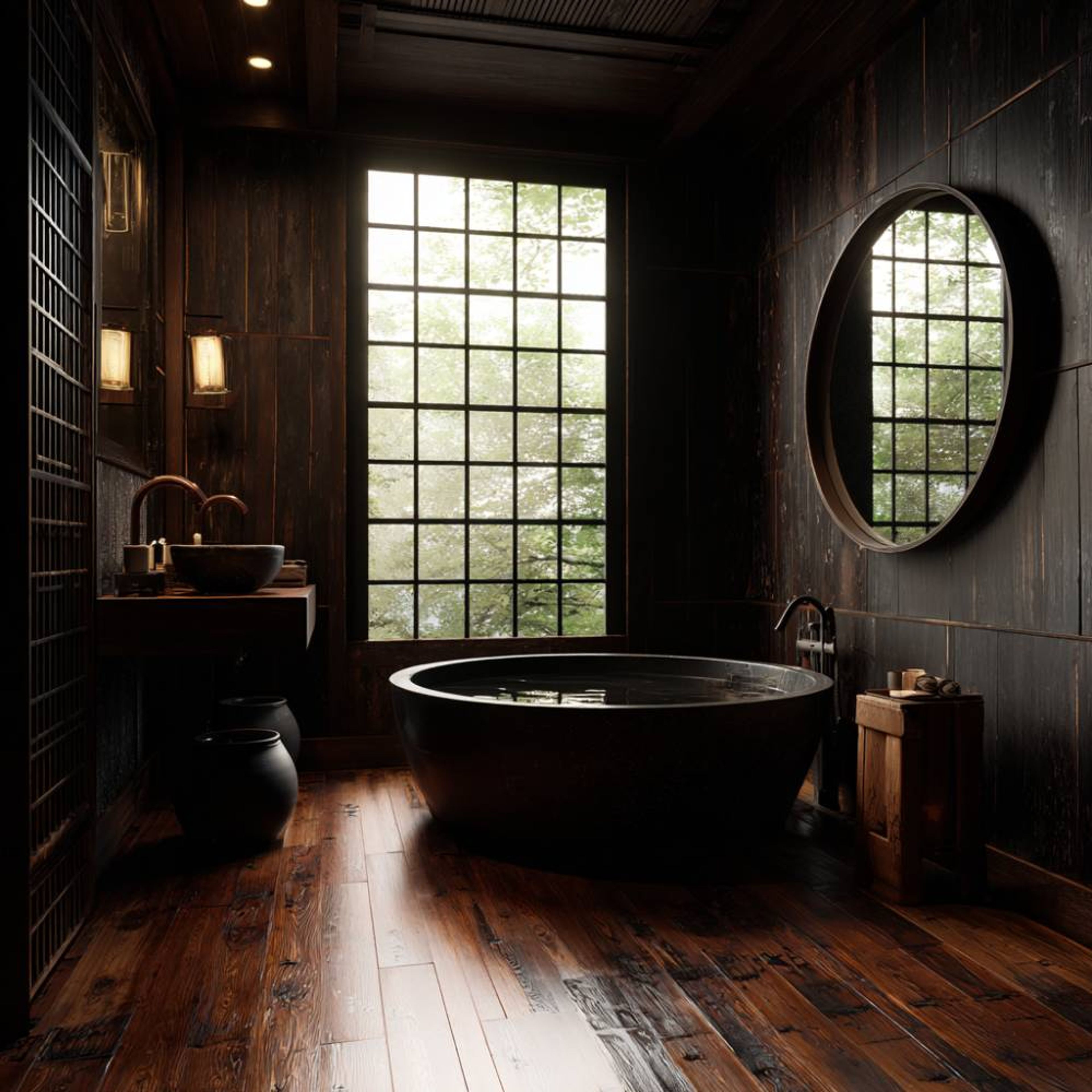 Brown Rectangular Flooring Design with Rustic Natural Charm