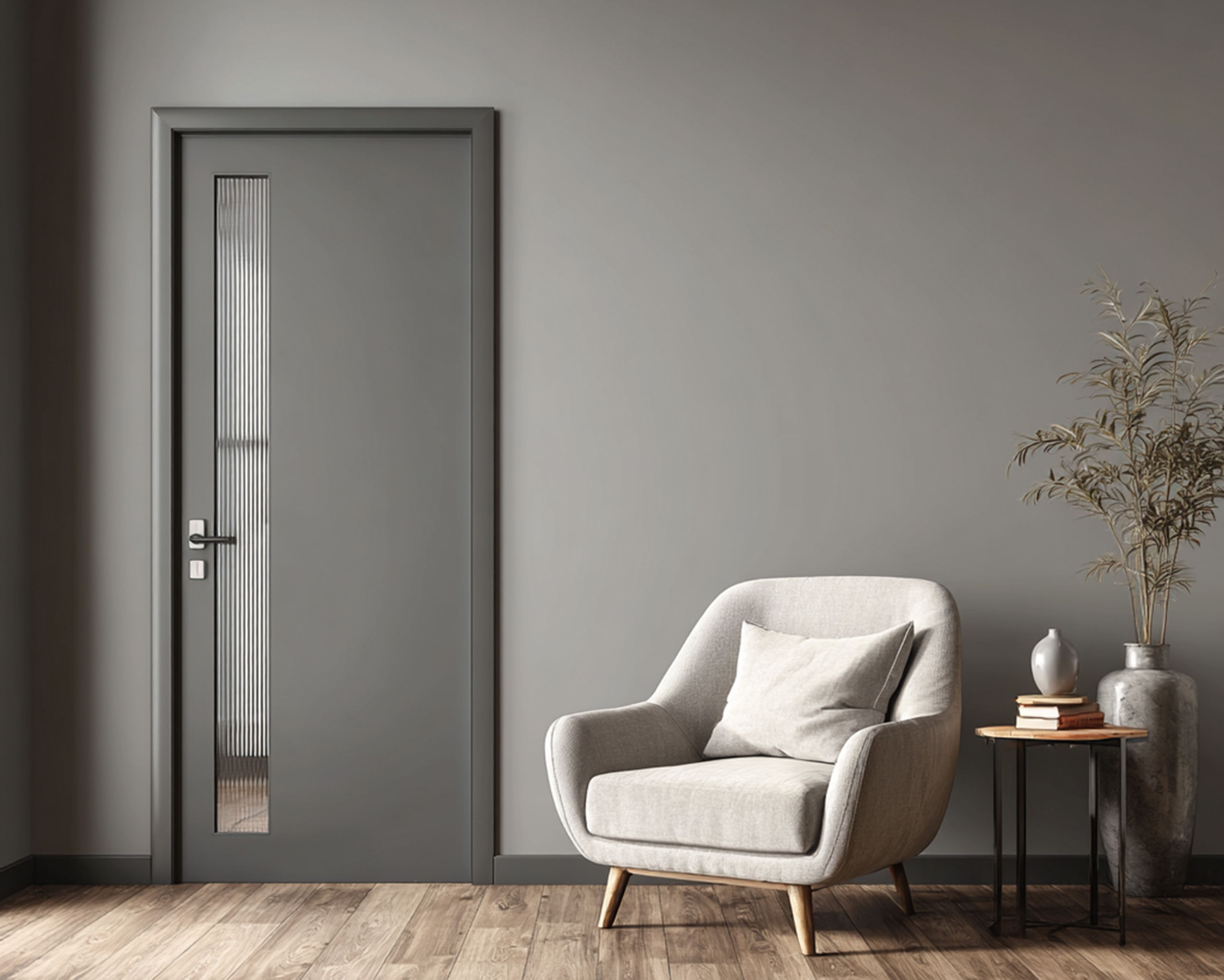 Minimal Matte Finish Single Swing Bedroom and Main Door Design