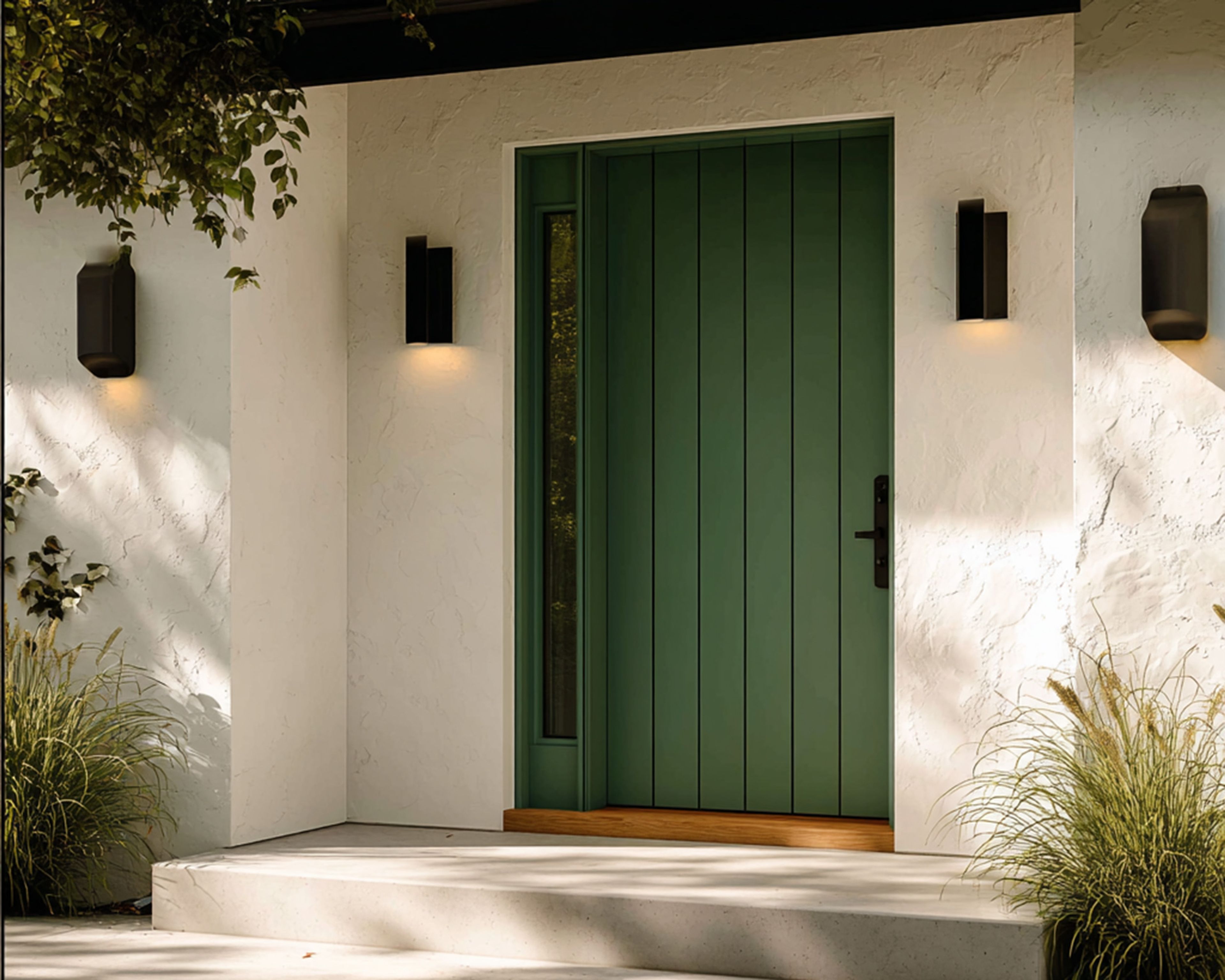 Contemporary Entrance Swing Single Door Design with Matte Detailing