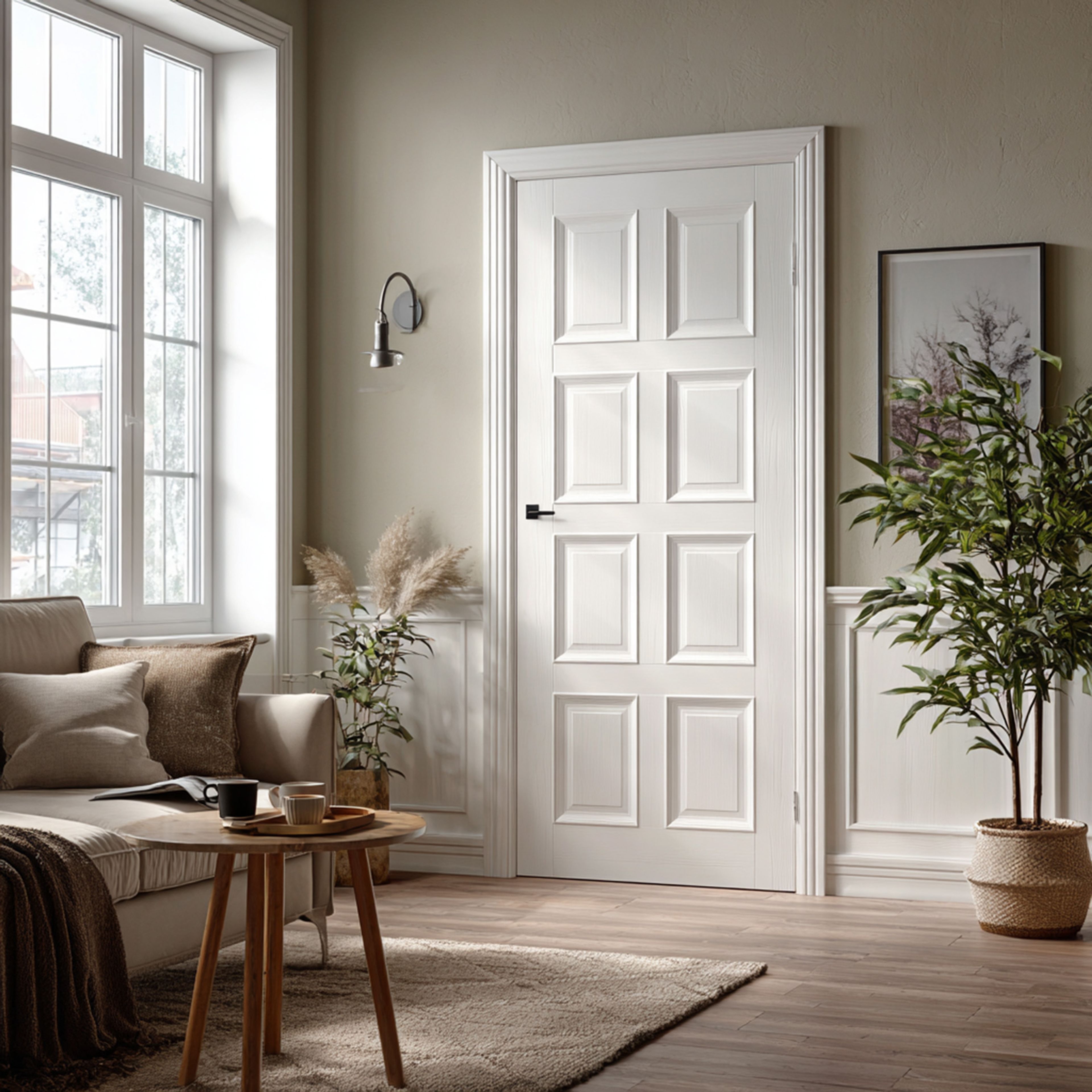 Classic Swing Single Entrance and Bedroom Door Design with Matte Finish